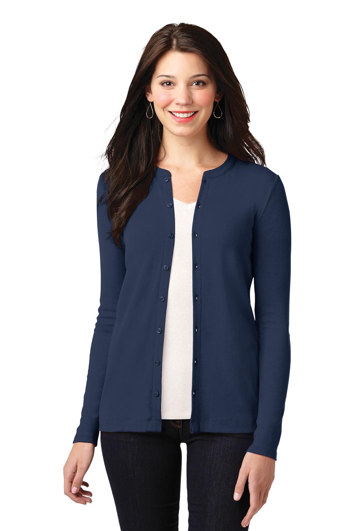 Port Authority ® Women's Concept Stretch Button-Front Cardigan. LM1008 - Port Authority LM1008