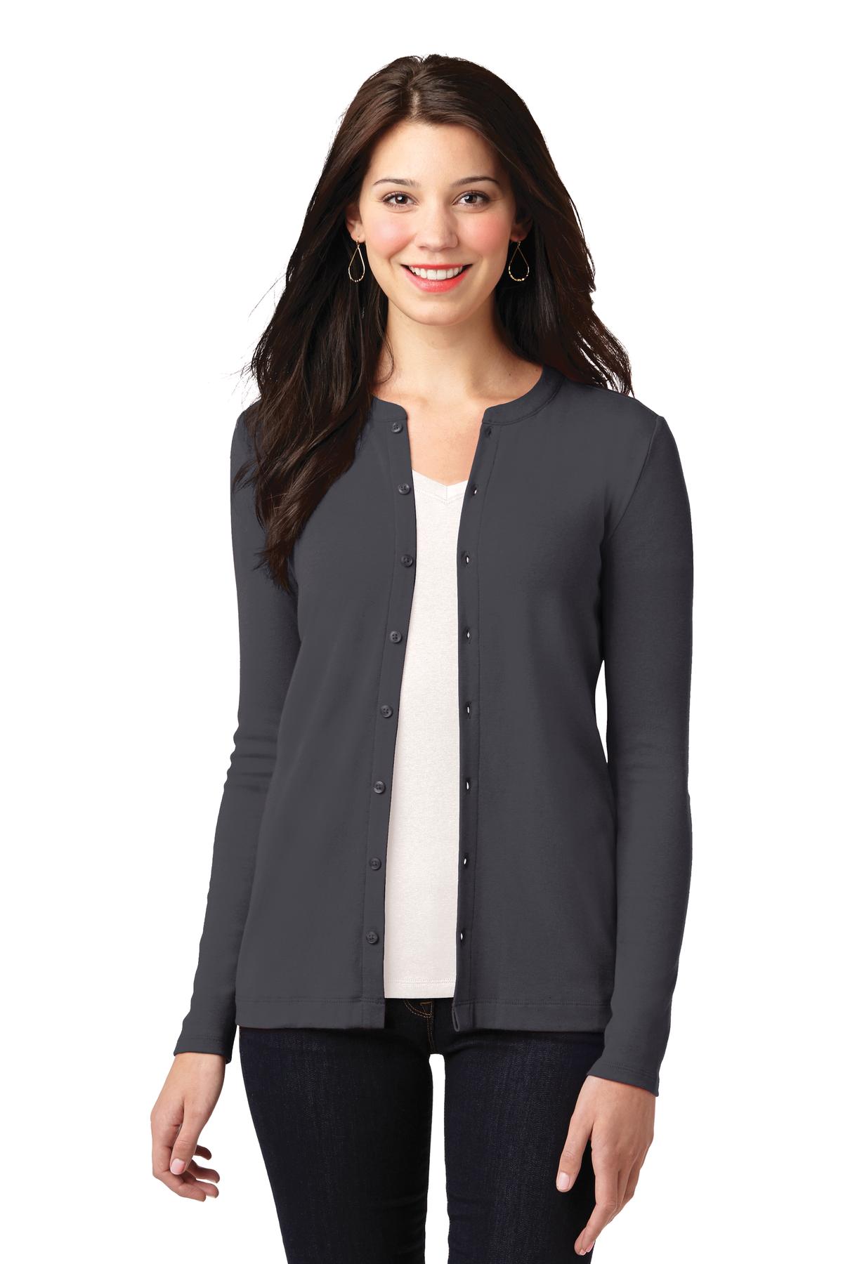 Port Authority ® Women's Concept Stretch Button-Front Cardigan. LM1008 - Port Authority LM1008