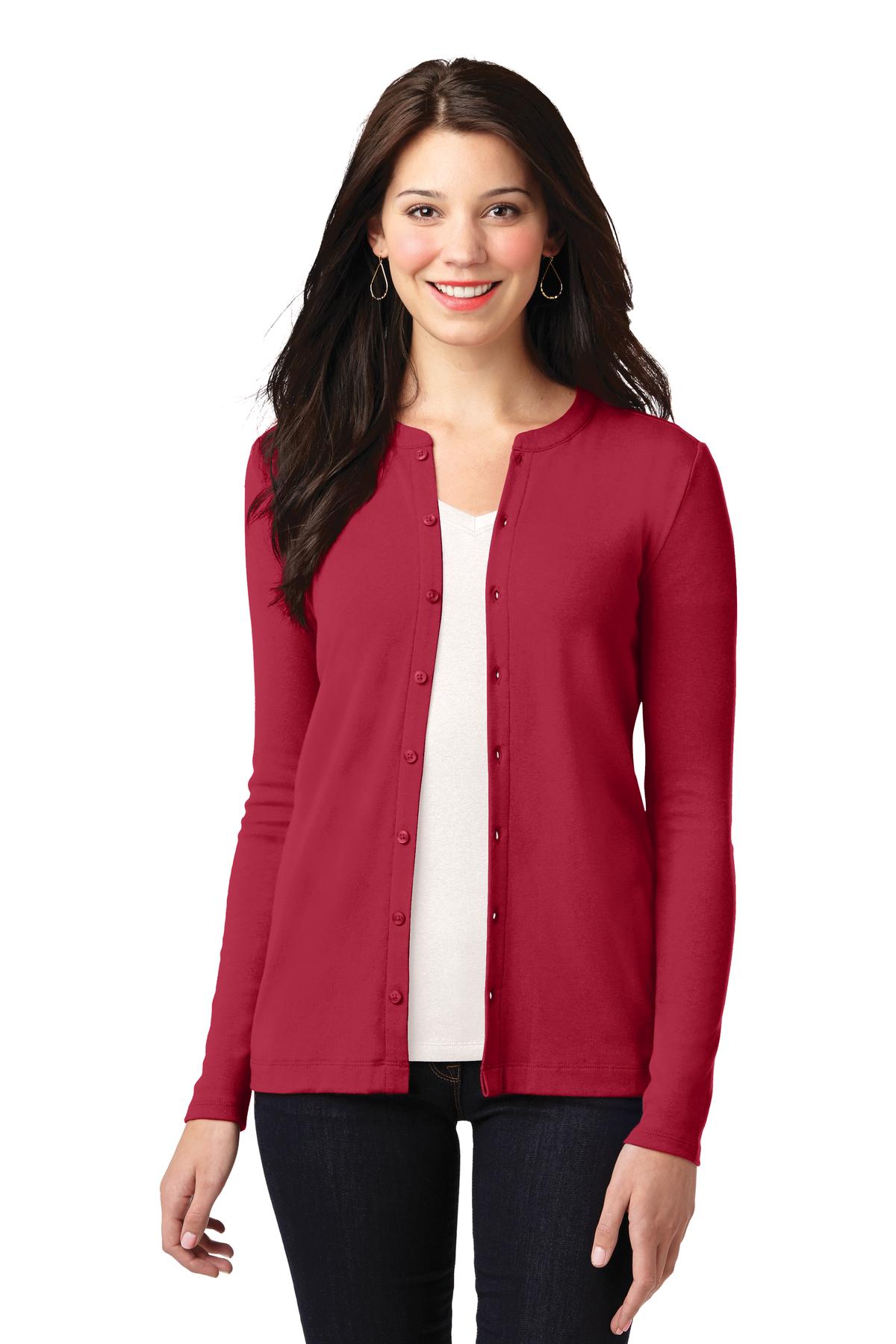 Port Authority LM1008 Women's Concept Stretch Button-Front Cardigan