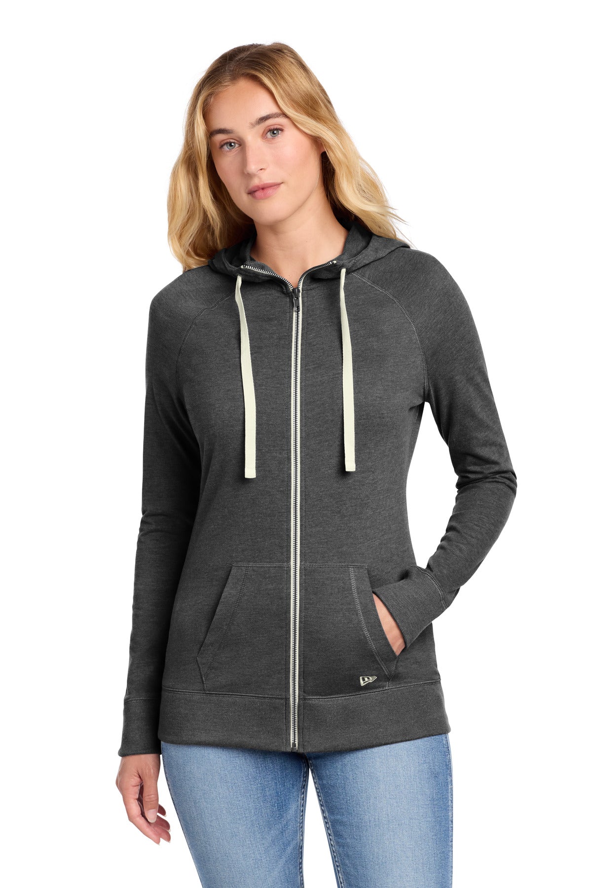 New Era LNEA122 Women's Sueded Cotton Blend Full-Zip Hoodie