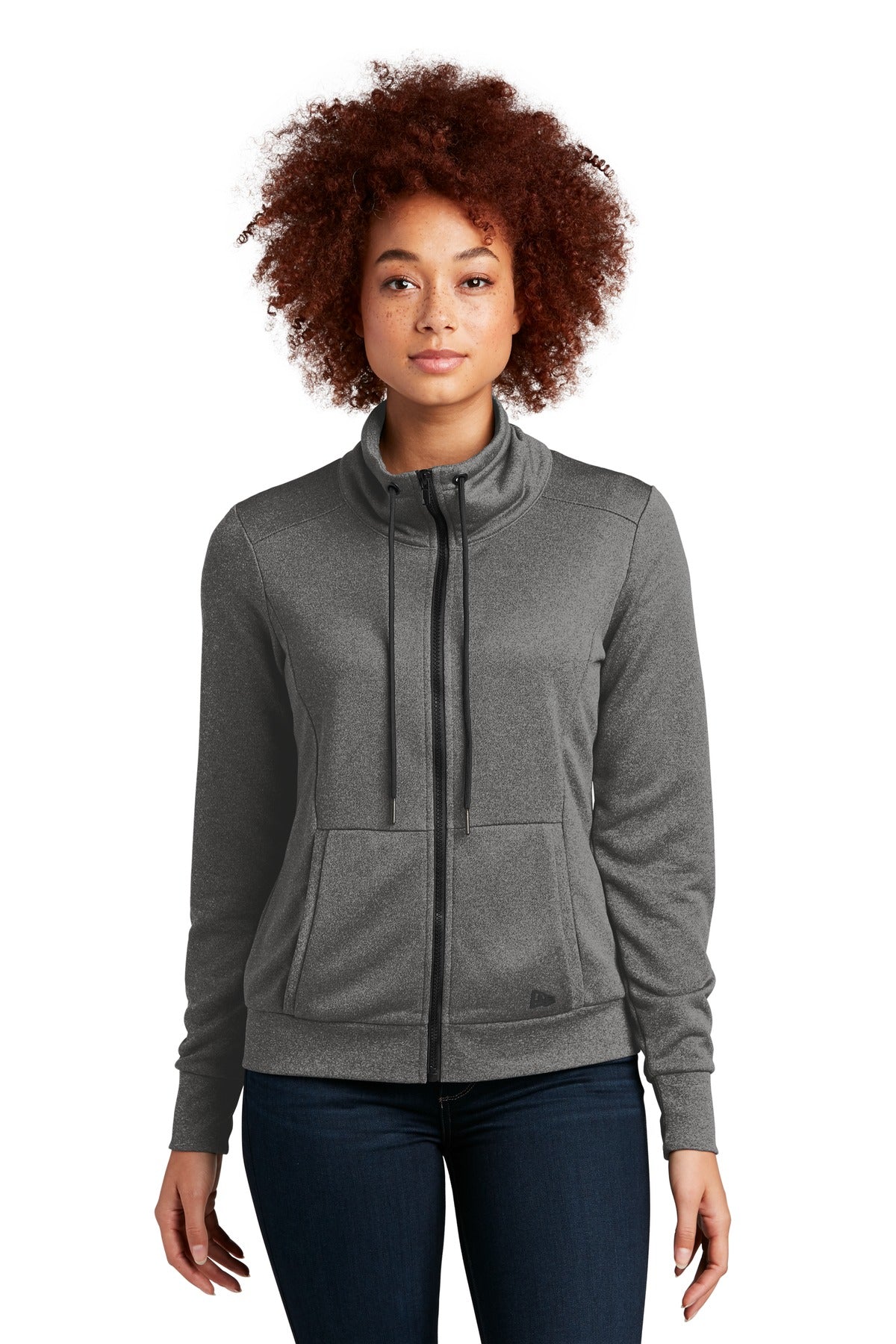 New Era LNEA530 Women's Performance Terry Full-Zip Cowl Sweatshirt
