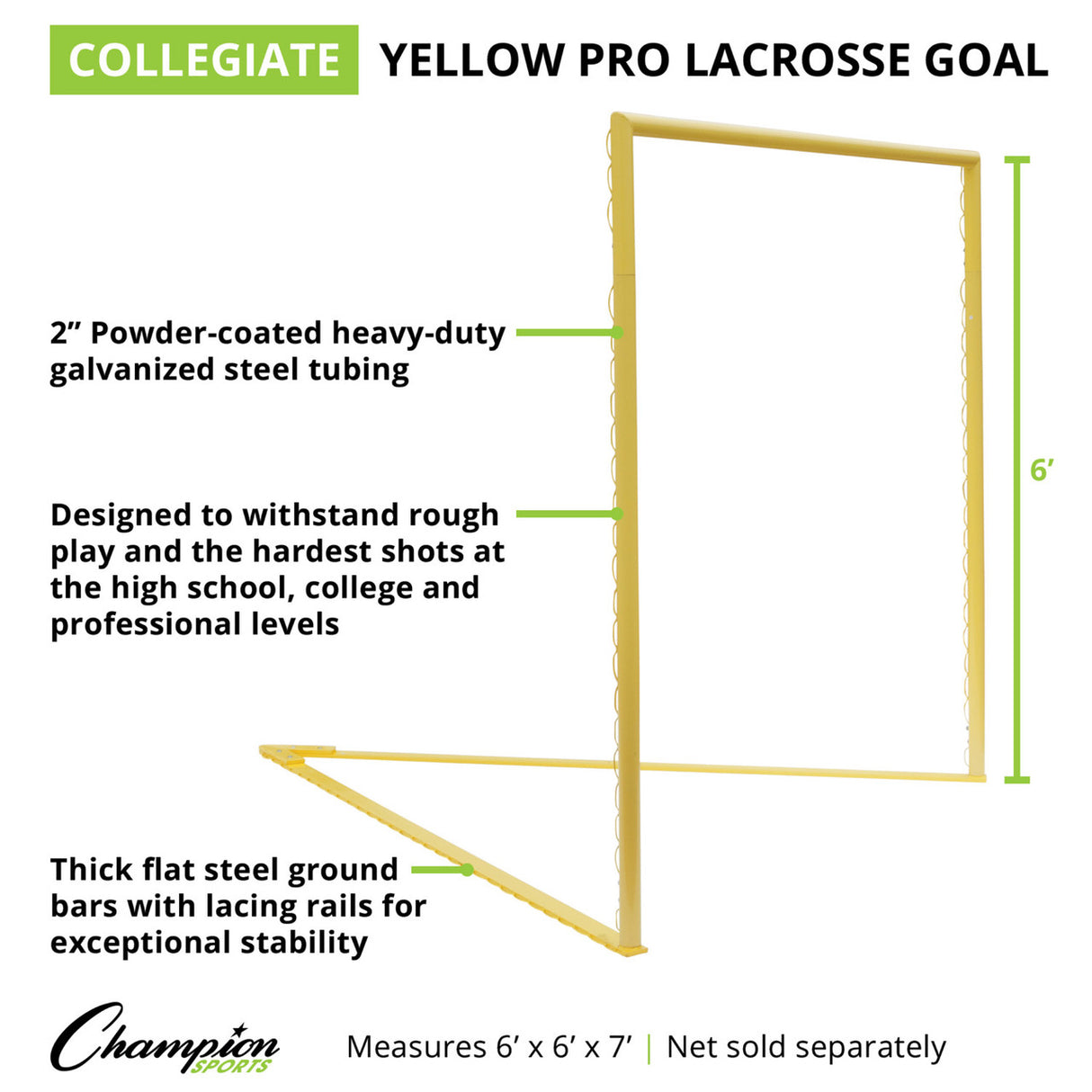 PRO COLLEGIATE LACROSSE GOAL YELLOW