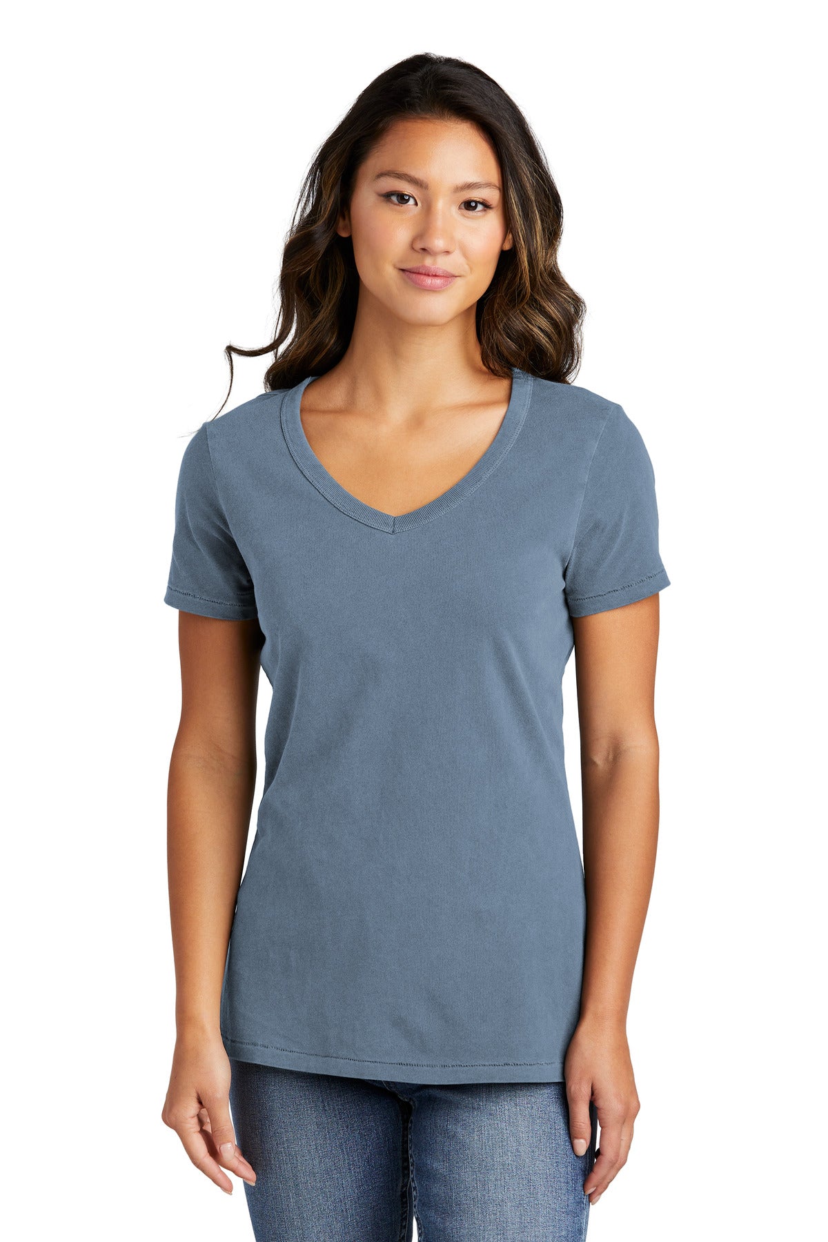Port & Co ™ Women's Beach Wash ® Garment-Dyed V-Neck Tee LPC099V - Port & Company LPC099V