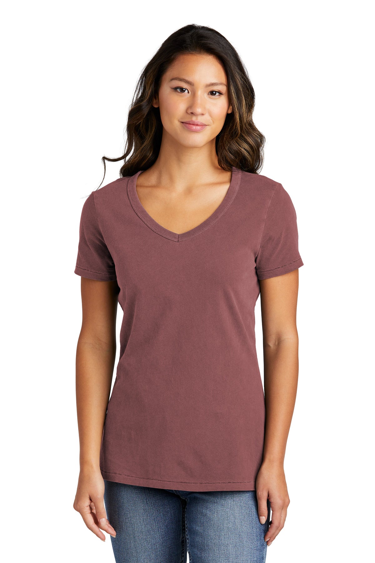 Port & Co ™ Women's Beach Wash ® Garment-Dyed V-Neck Tee LPC099V - Port & Company LPC099V