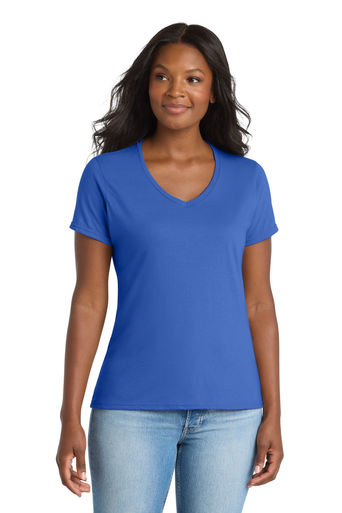 Port & Co ™ Women's Performance Blend V-Neck Tee. LPC381V - Port & Company LPC381V