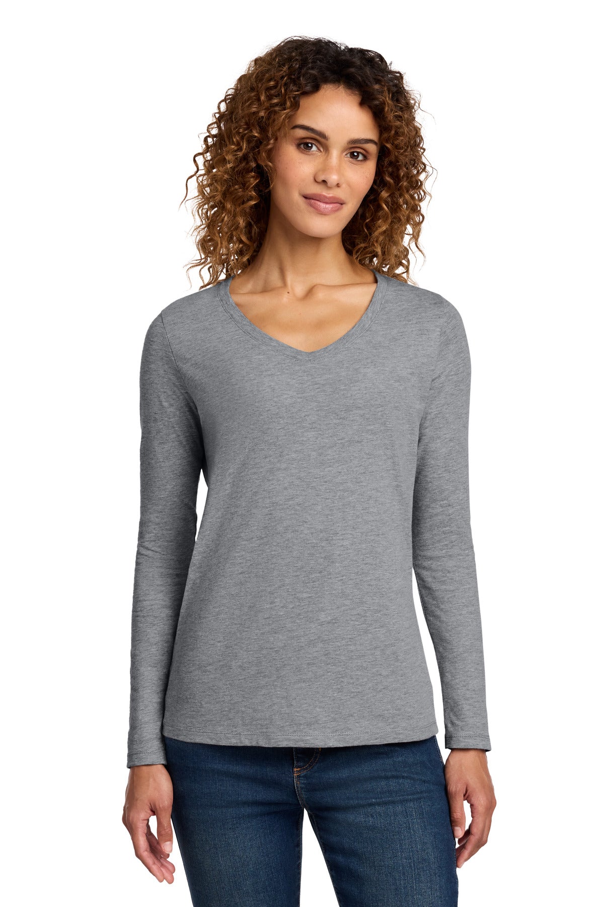 Port & Company LPC450VLS Women's Long Sleeve Fan Favorite V-Neck Tee | Port & Co LPC450VLS