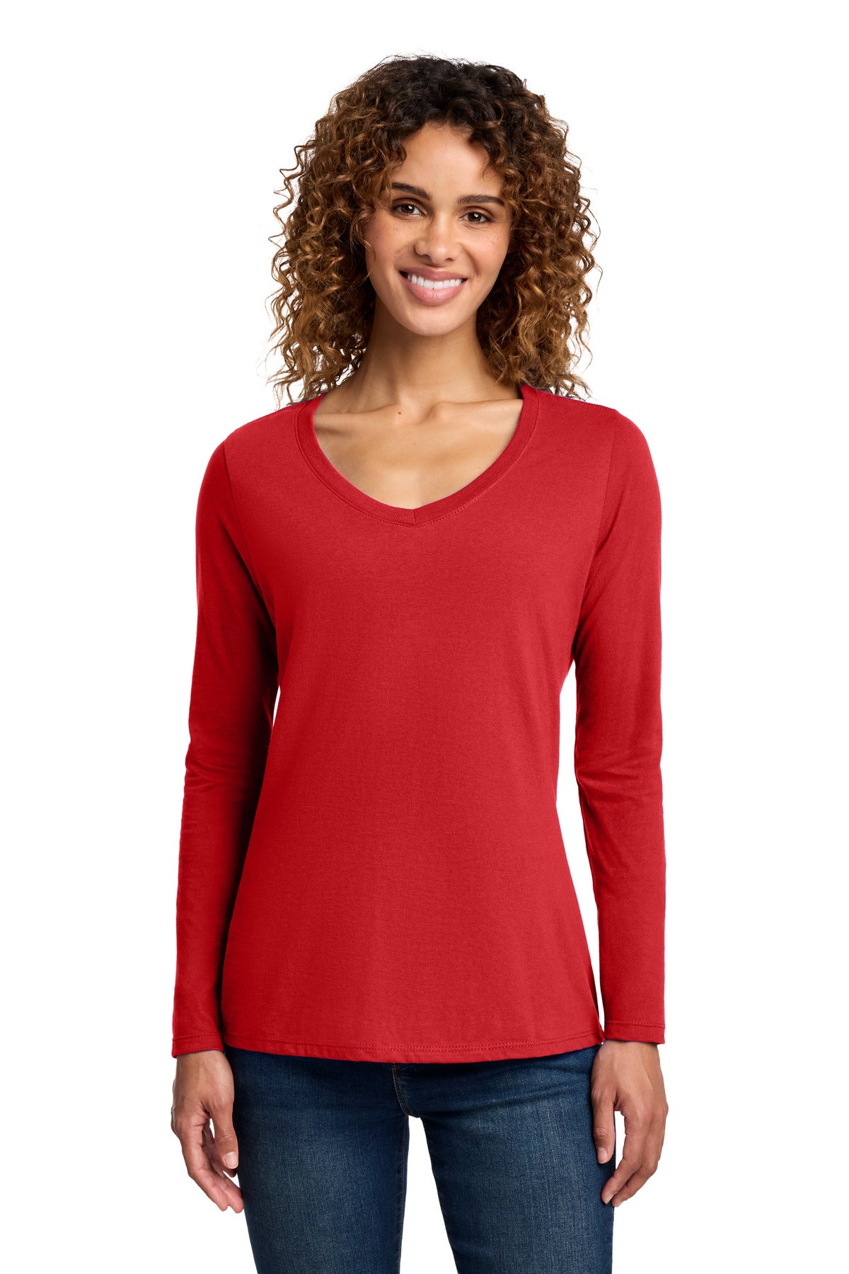 Port & Co ™ Women's Long Sleeve Fan Favorite V-Neck Tee. LPC450VLS - Port & Co LPC450VLS