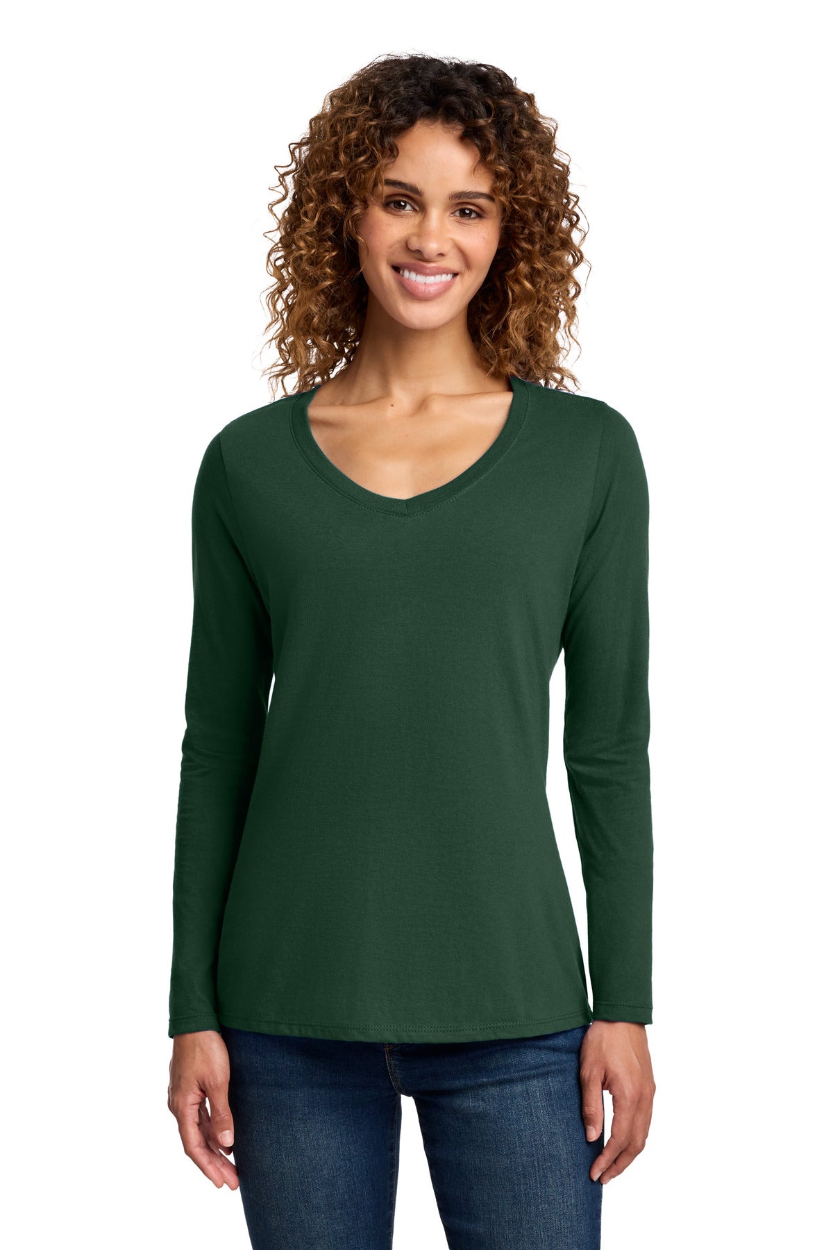 Port & Co ™ Women's Long Sleeve Fan Favorite V-Neck Tee. LPC450VLS - Port & Co LPC450VLS
