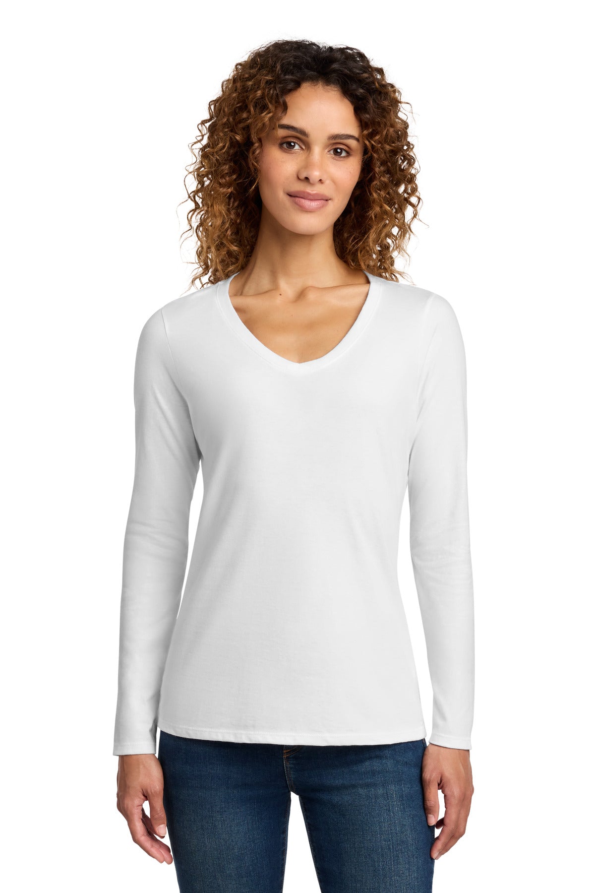 Port & Co ™ Women's Long Sleeve Fan Favorite V-Neck Tee. LPC450VLS - Port & Co LPC450VLS