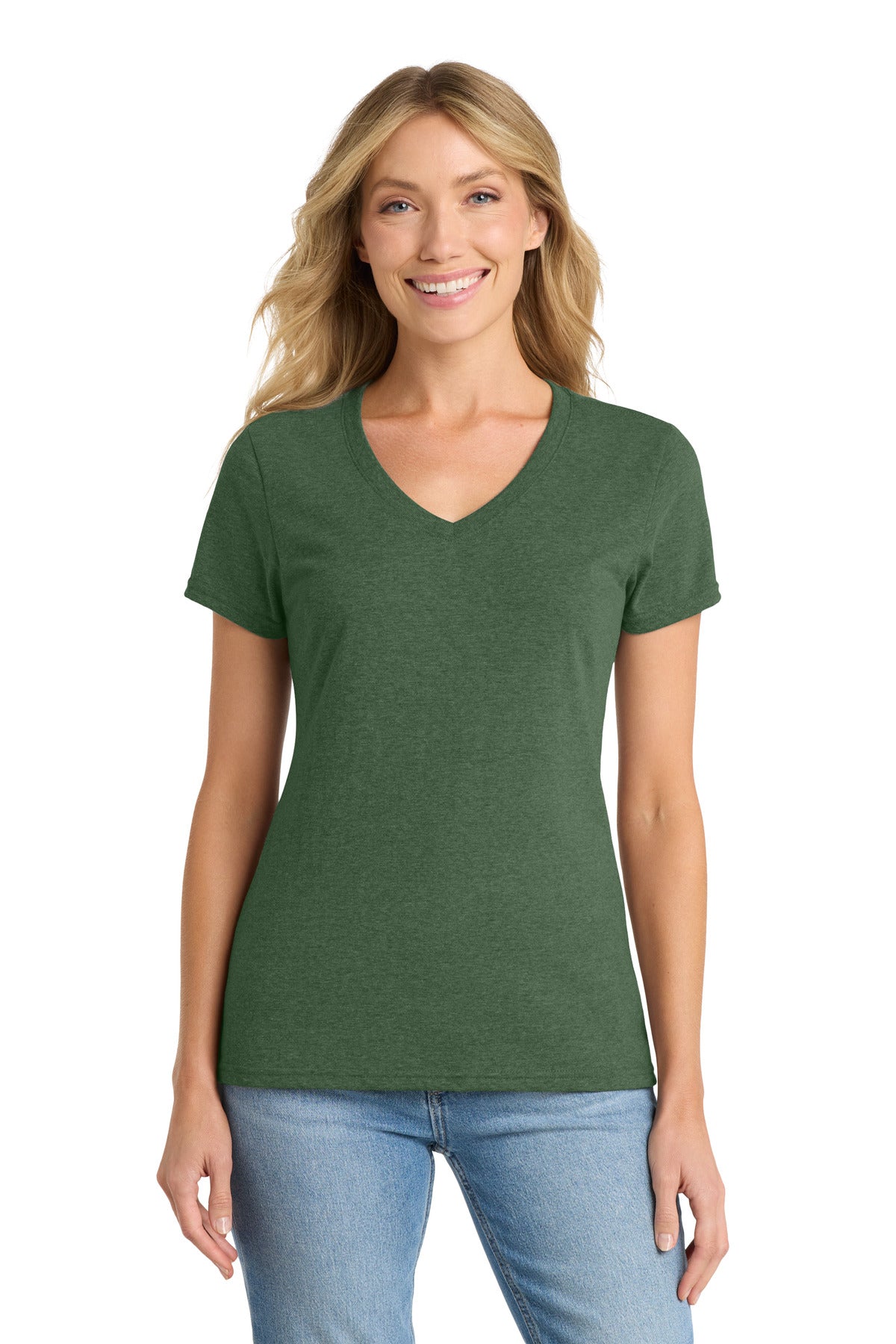 Port & Co ™ Women's Fan Favorite ™ Blend V-Neck Tee. LPC455V - Port & Company LPC455V