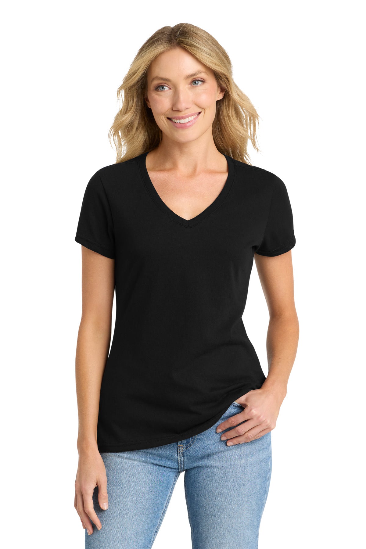 Port & Co ™ Women's Fan Favorite ™ Blend V-Neck Tee. LPC455V - Port & Company LPC455V
