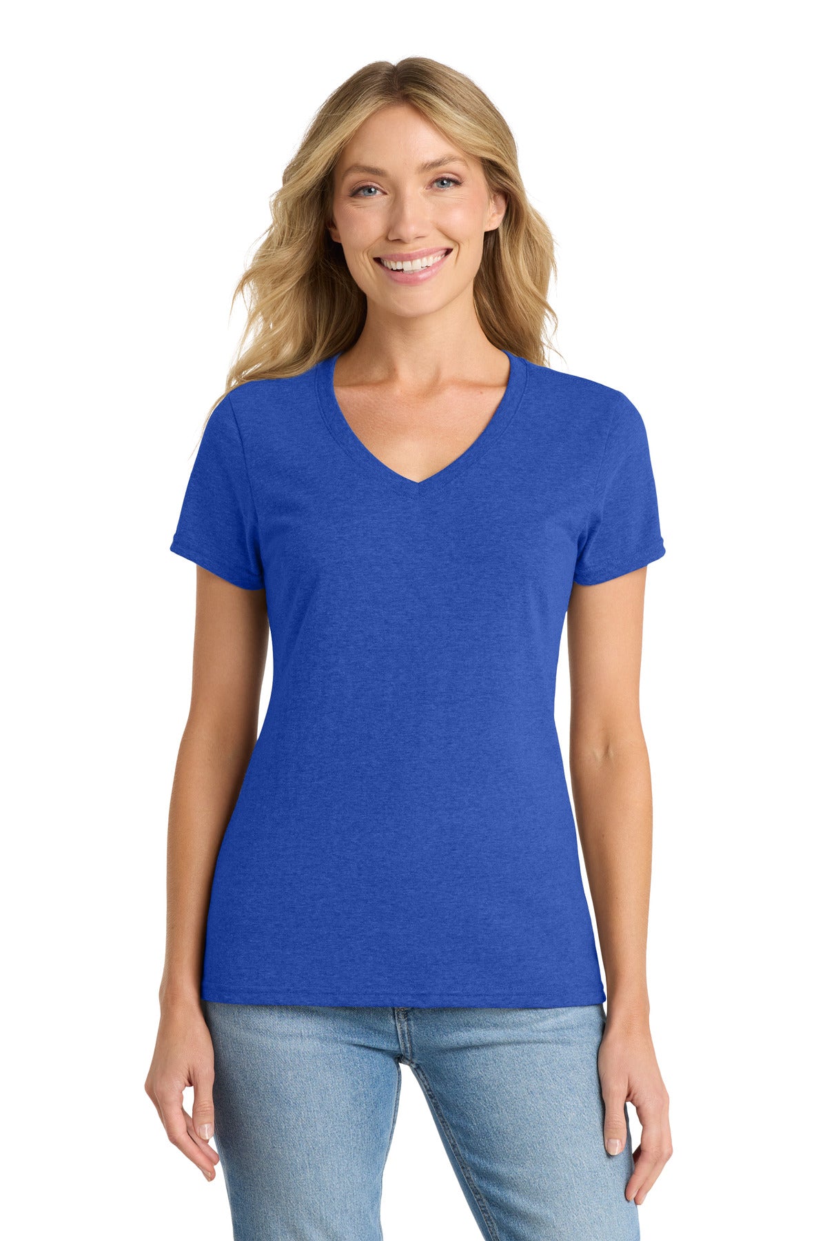 Port & Co ™ Women's Fan Favorite ™ Blend V-Neck Tee. LPC455V - Port & Company LPC455V