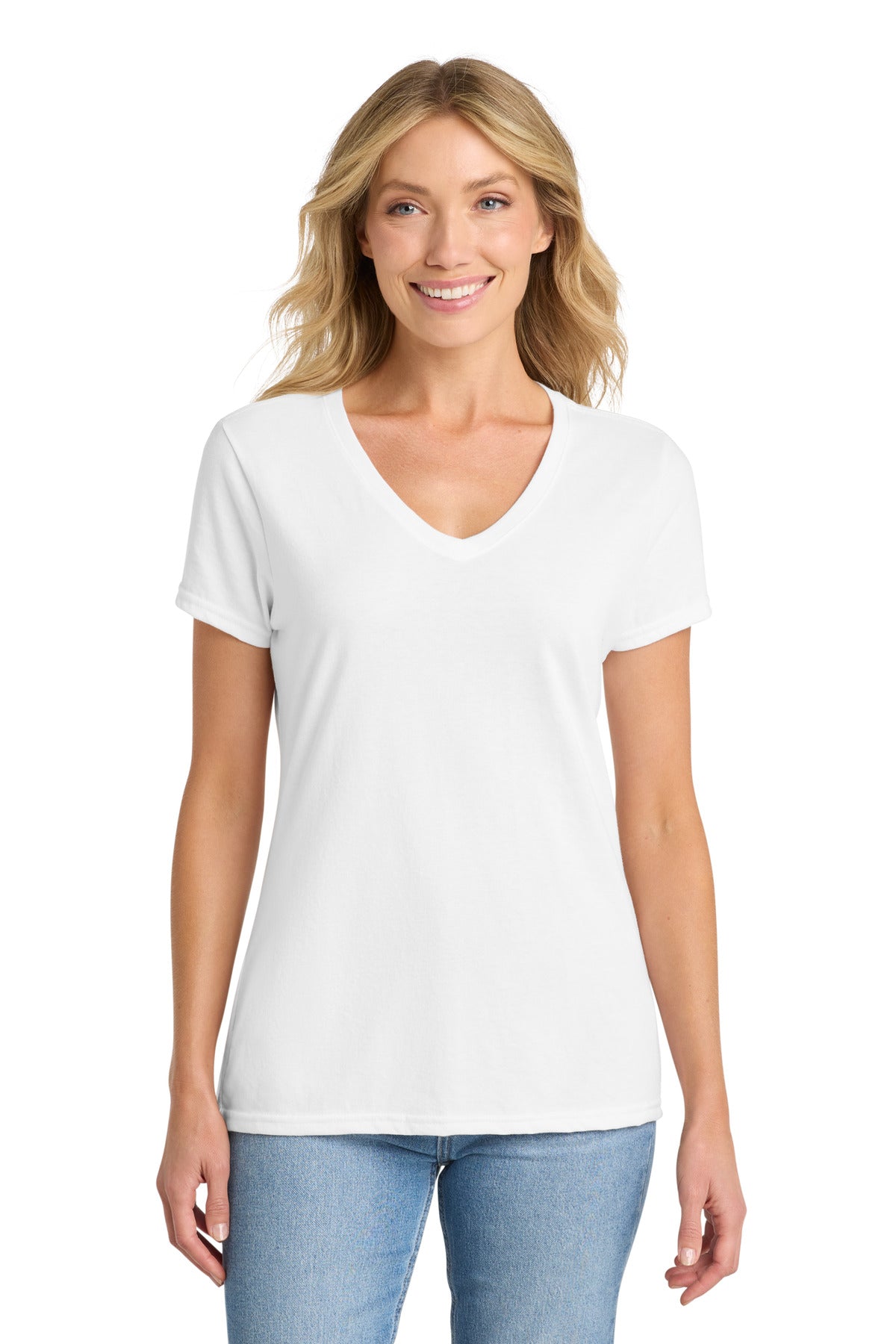 Port & Co ™ Women's Fan Favorite ™ Blend V-Neck Tee. LPC455V - Port & Company LPC455V