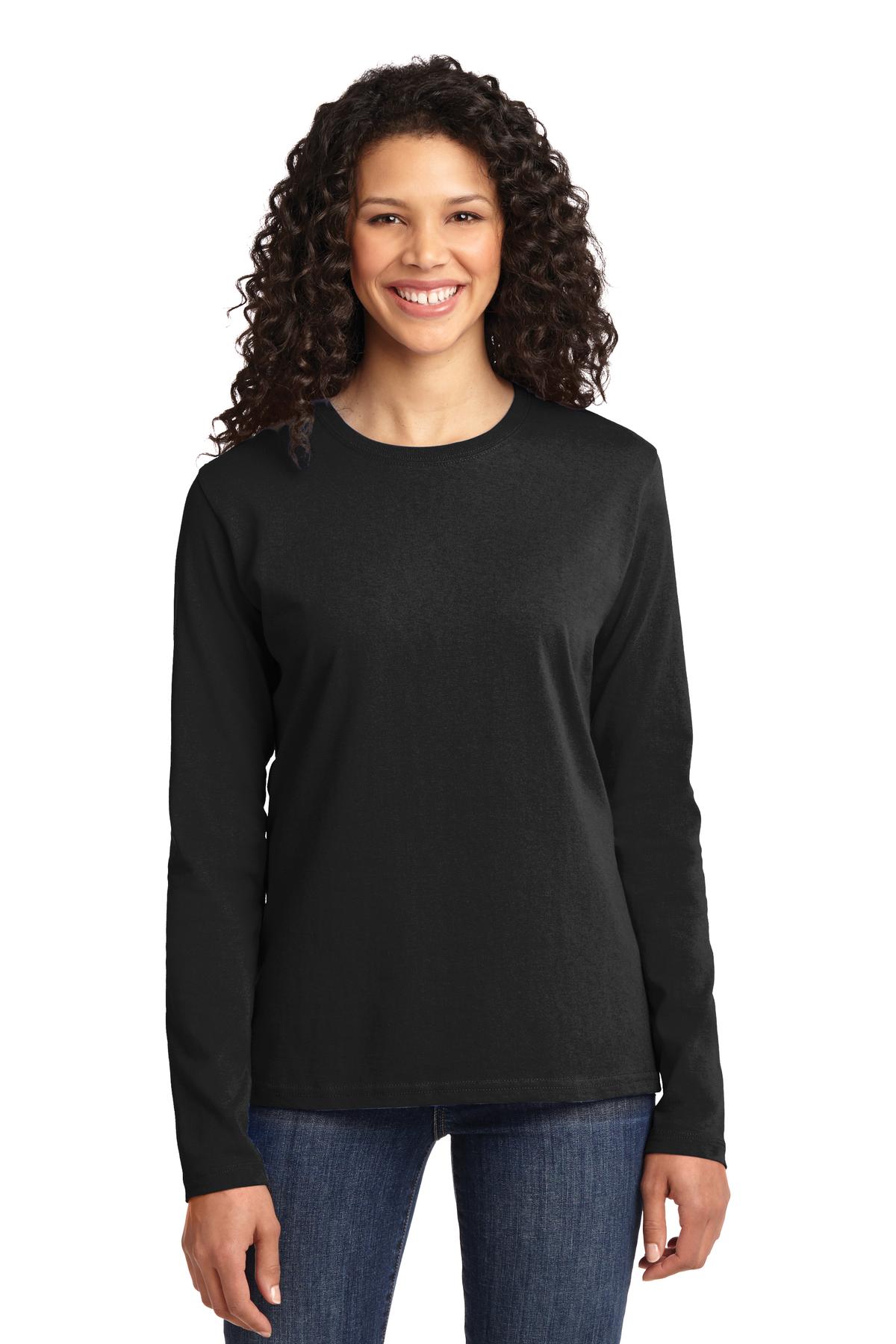 Port & Co ™ Women's Long Sleeve Core Cotton Tee. LPC54LS - Port & Company LPC54LS