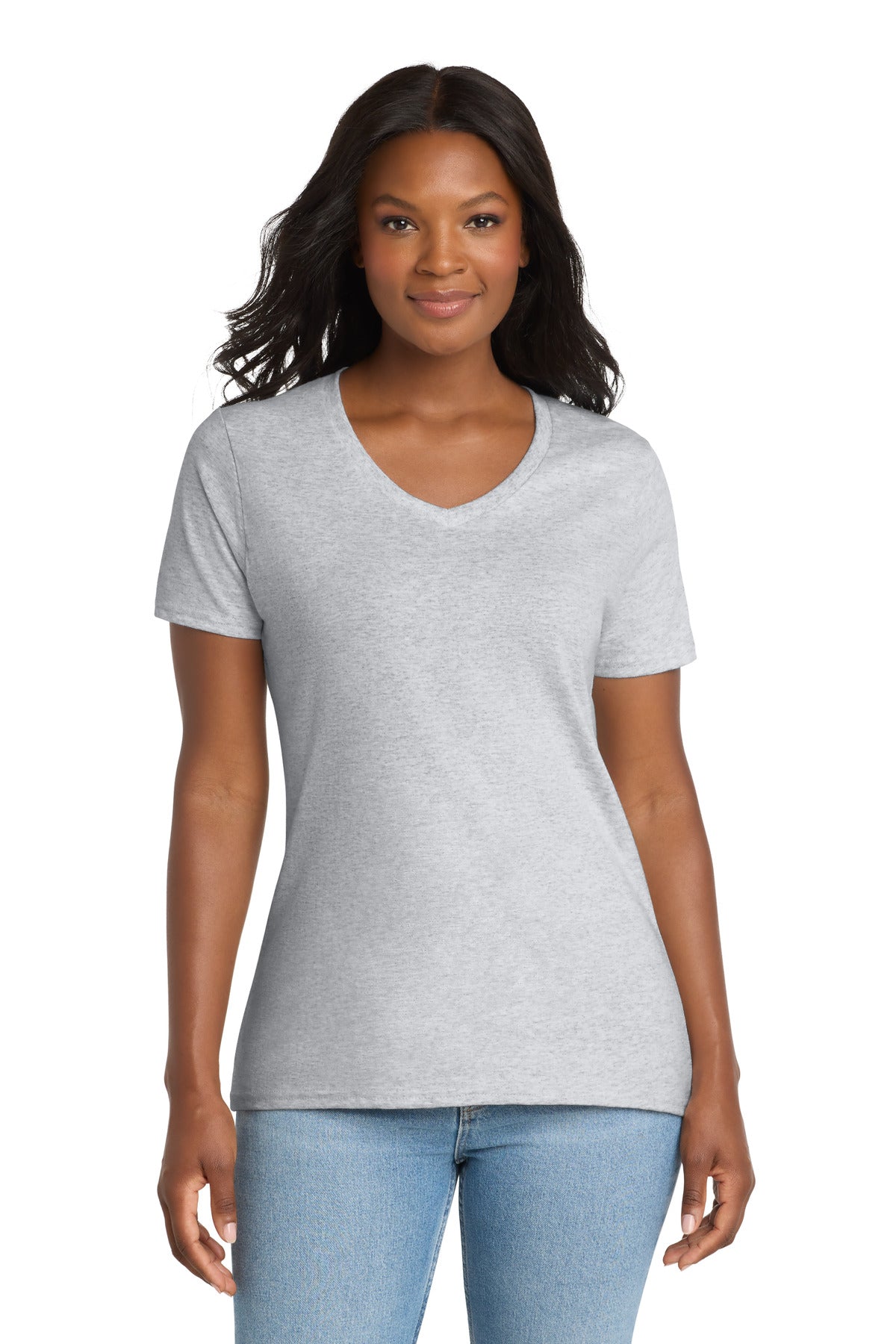 Port & Company LPC54V Women's Core Cotton V-Neck Tee | Port & Co LPC54V