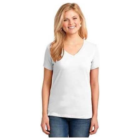 Joe's USA Ladies 5.4-oz 100% Cotton V-Neck T-Shirt Joe's USA