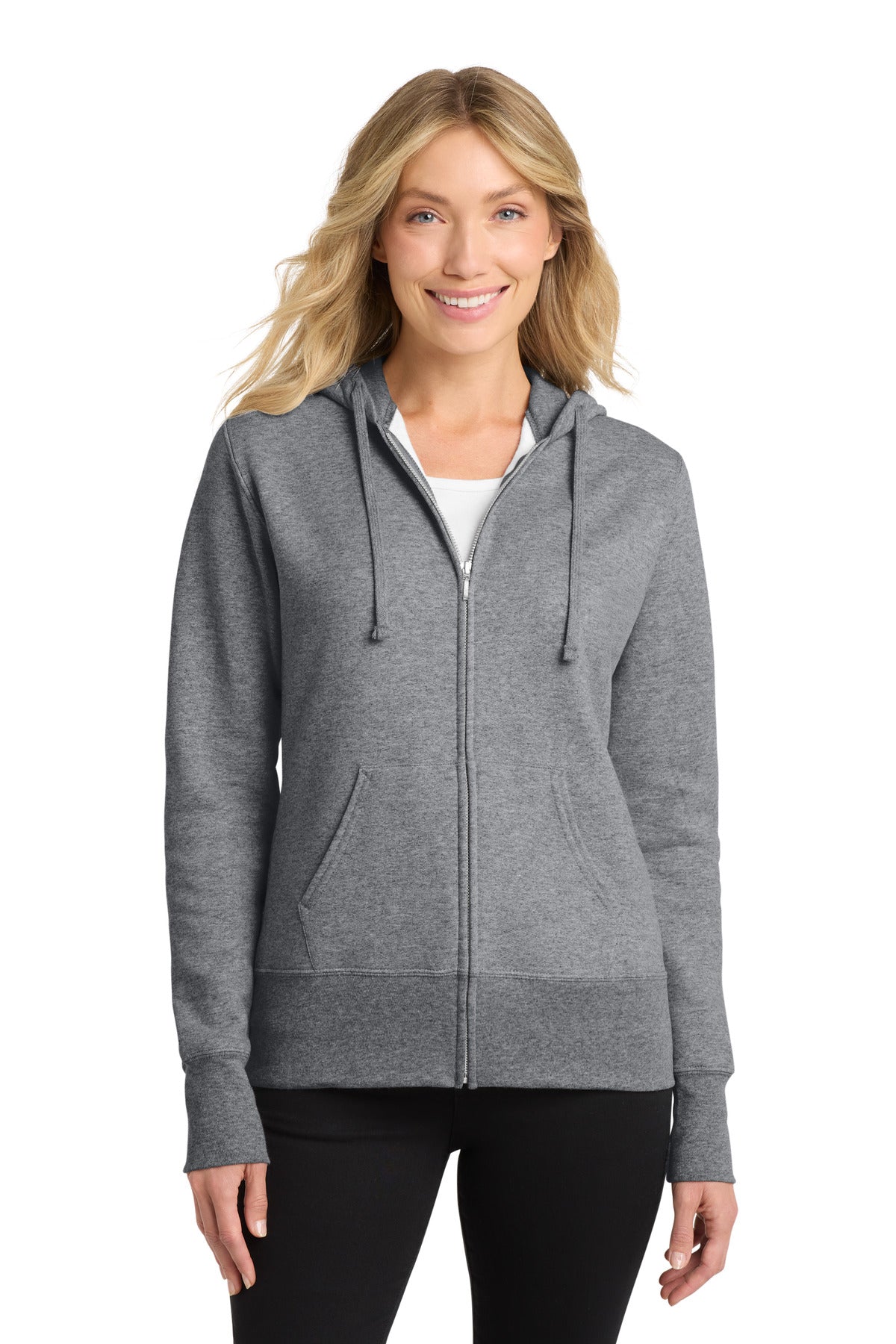Port & Co ™ Women's Core Fleece Full-Zip Hooded Sweatshirt. LPC78ZH - Port & Company LPC78ZH