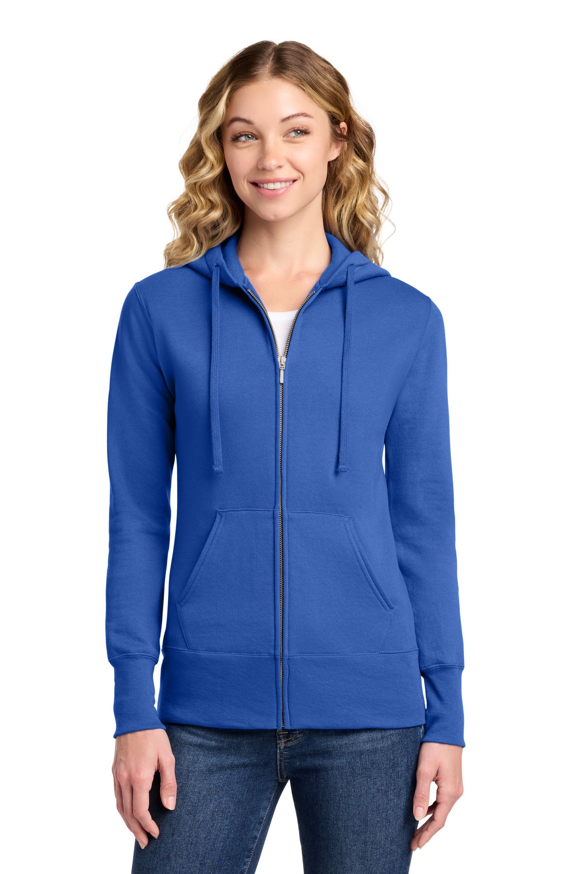 Port & Co ™ Women's Core Fleece Full-Zip Hooded Sweatshirt. LPC78ZH - Port & Co LPC78ZH