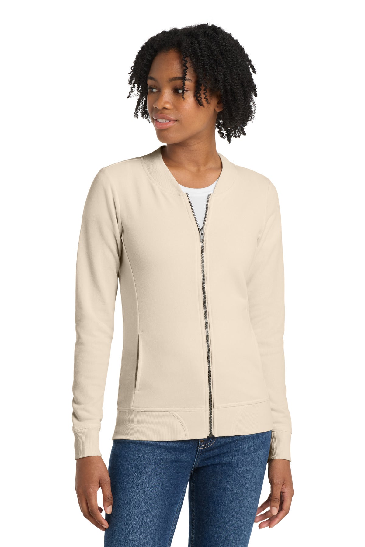 Sport-Tek LST274 Women's Lightweight French Terry Bomber
