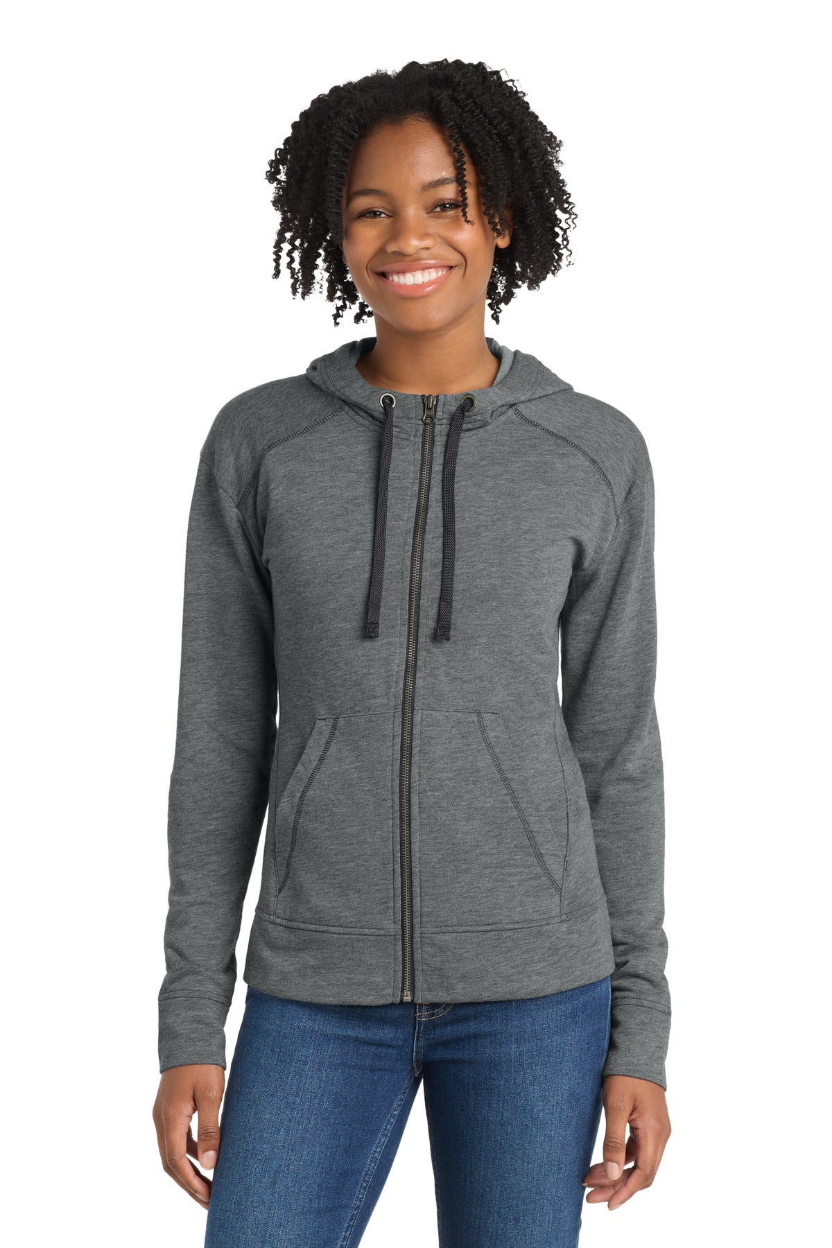 Sport-Tek LST293 Women's PosiCharge Tri-Blend Wicking Fleece Full-Zip Hooded Jacket