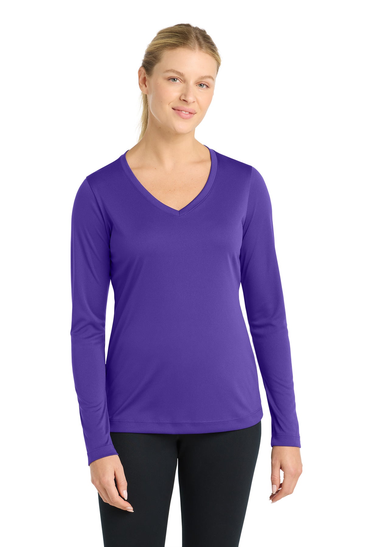Sport-Tek ® Women's Long Sleeve PosiCharge ® Competitor™ V-Neck Tee. LST353LS - Sport-Tek LST353LS