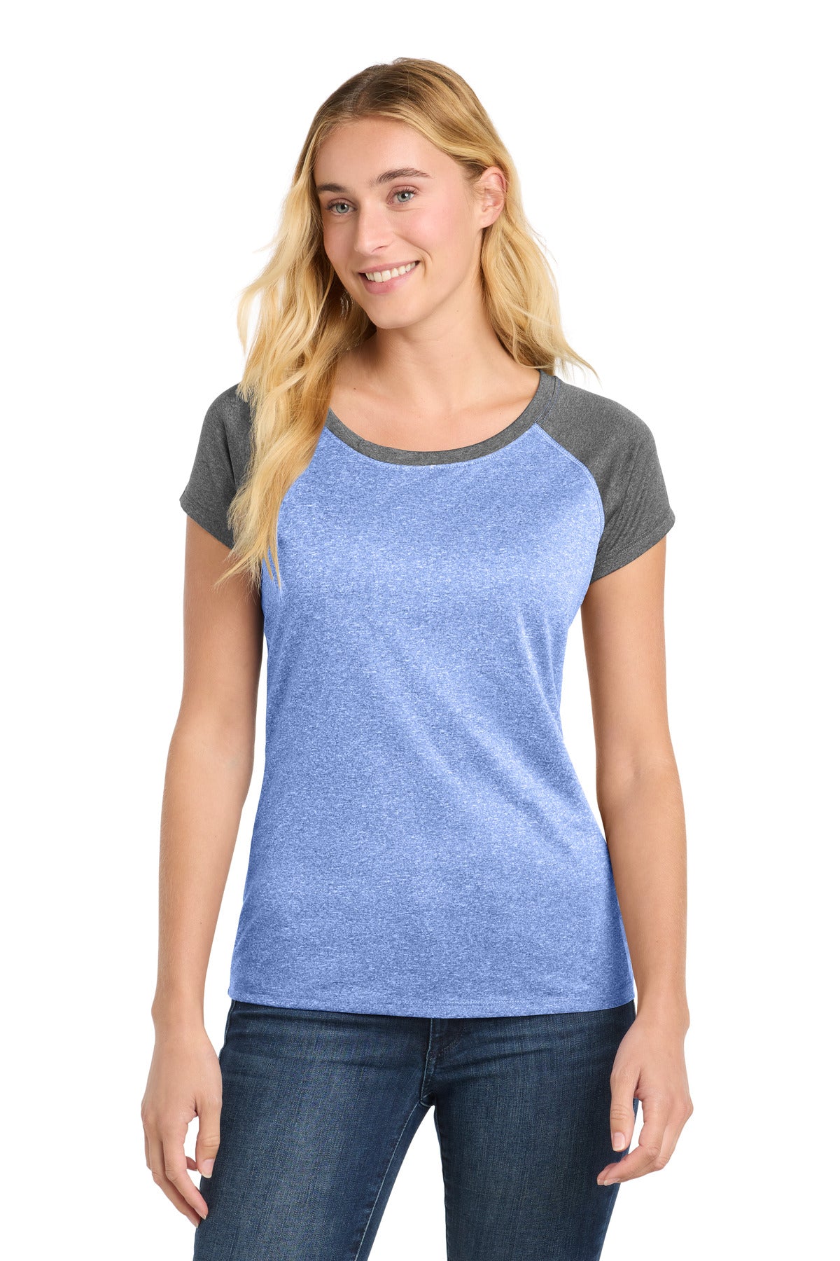 Sport-Tek ® Women's Heather-On-Heather Contender ™ Scoop Neck Tee. LST362 - Sport-Tek LST362