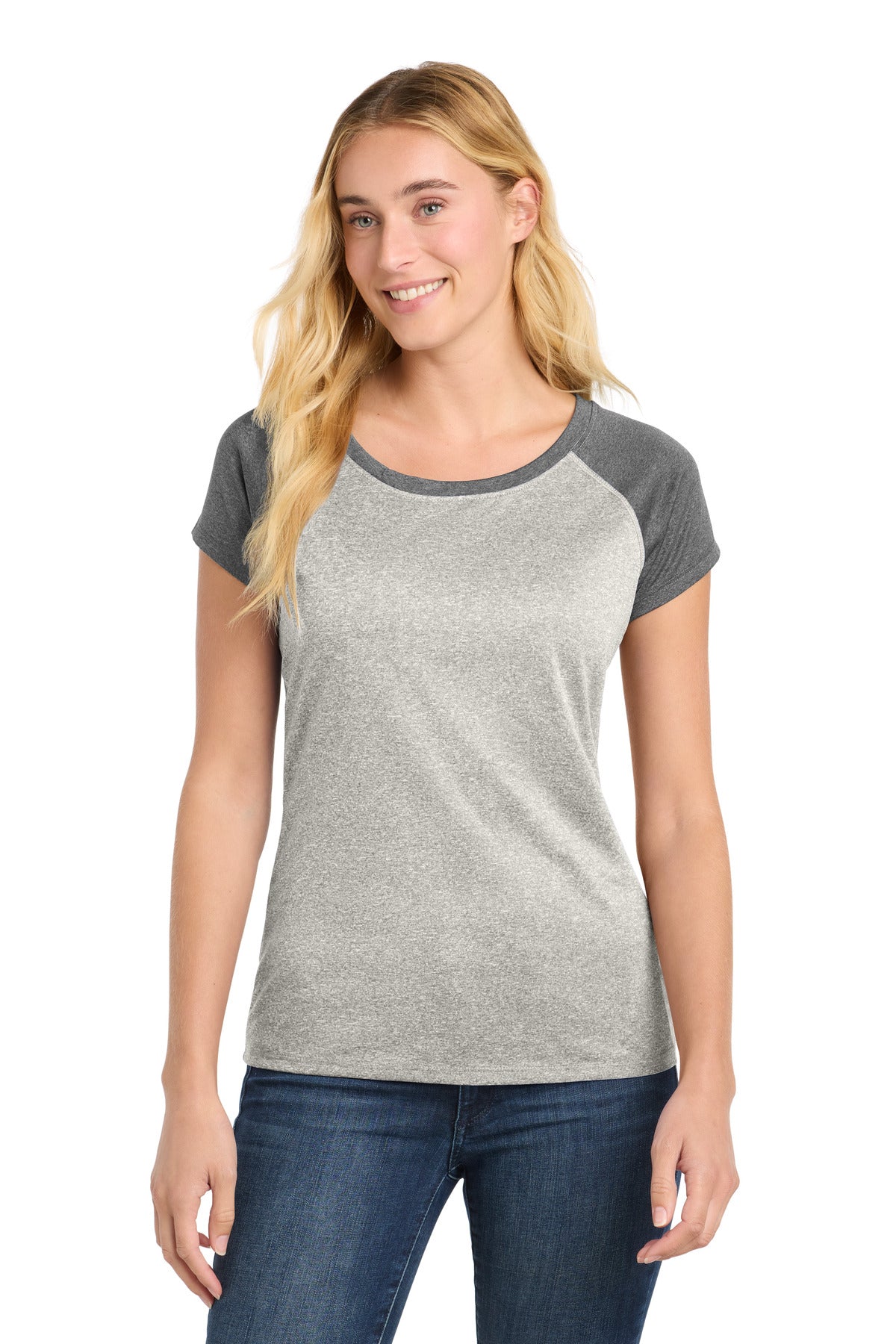 Sport-Tek ® Women's Heather-On-Heather Contender ™ Scoop Neck Tee. LST362 - Sport-Tek LST362