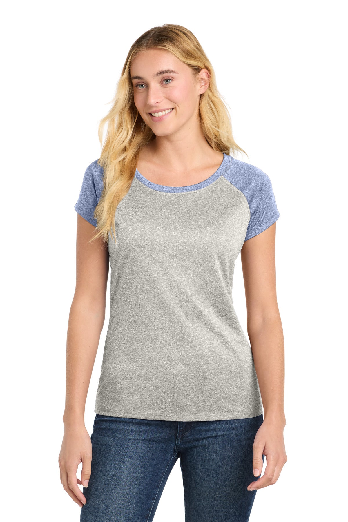 Sport-Tek ® Women's Heather-On-Heather Contender ™ Scoop Neck Tee. LST362 - Sport-Tek LST362