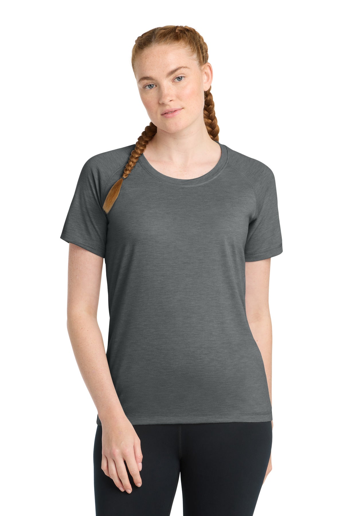 Sport-Tek ® Women's PosiCharge ® Tri-Blend Wicking Scoop Neck Raglan Tee. LST400 - Sport-Tek LST400