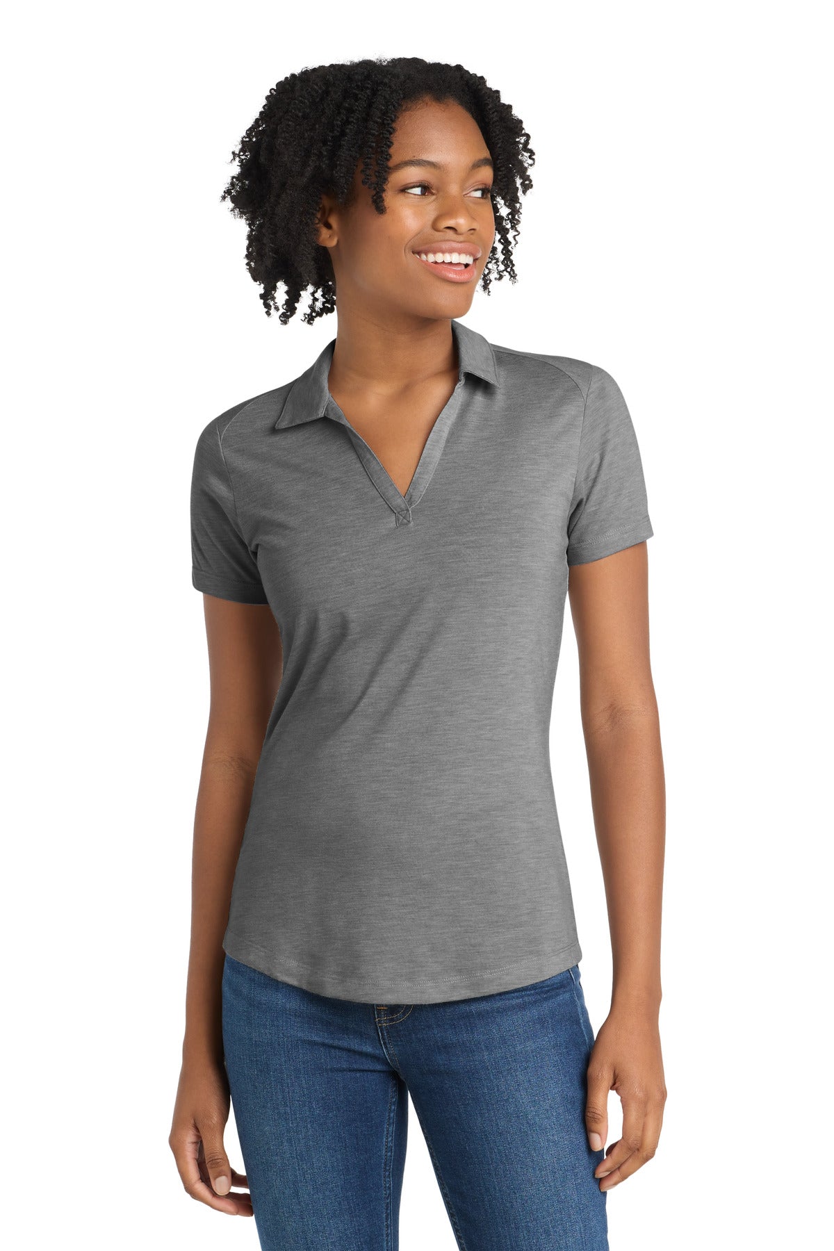 Sport-Tek ® Women's PosiCharge ® Tri-Blend Wicking Polo. LST405 - Sport-Tek LST405