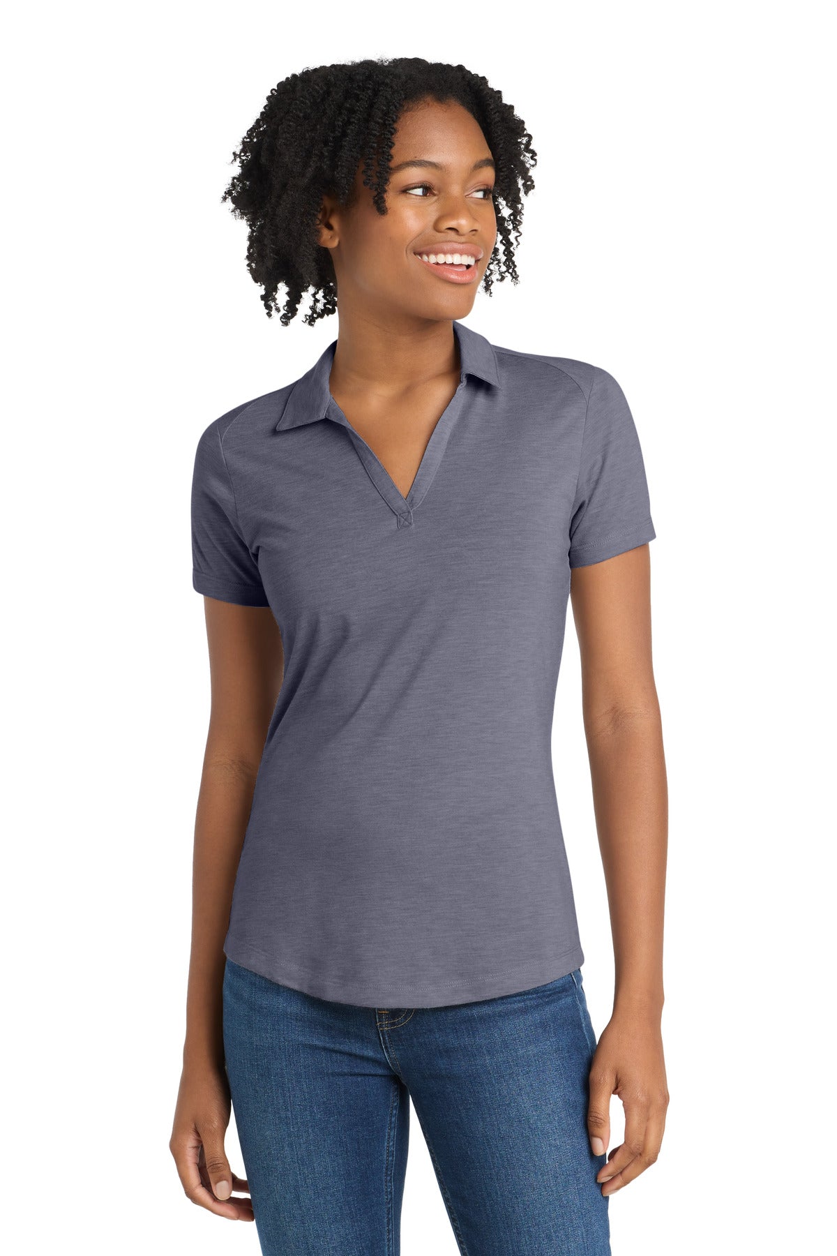 Sport-Tek ® Women's PosiCharge ® Tri-Blend Wicking Polo. LST405 - Sport-Tek LST405