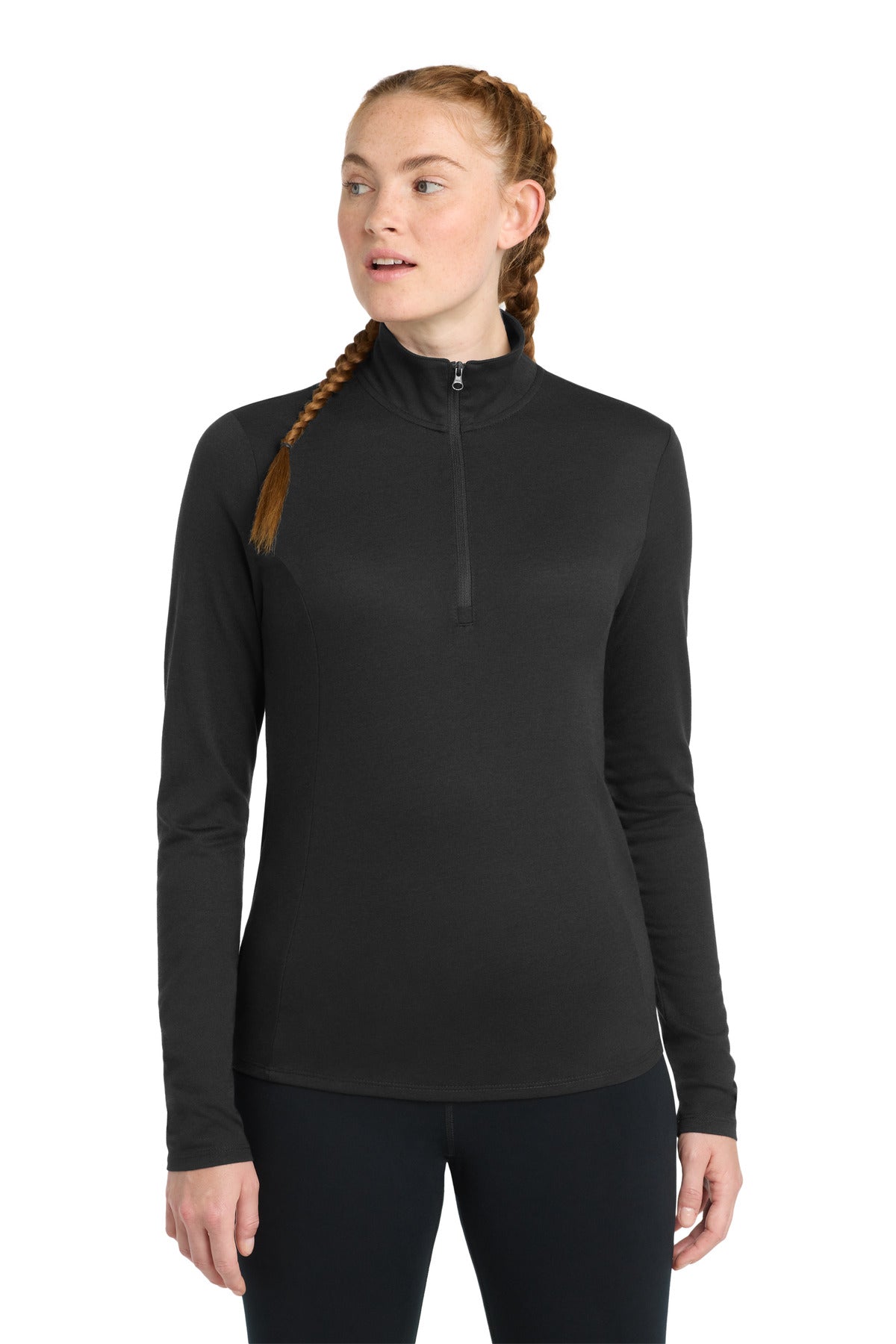 Sport-Tek ® Women's PosiCharge ® Tri-Blend Wicking 1/4-Zip Pullover. LST407 - Sport-Tek LST407