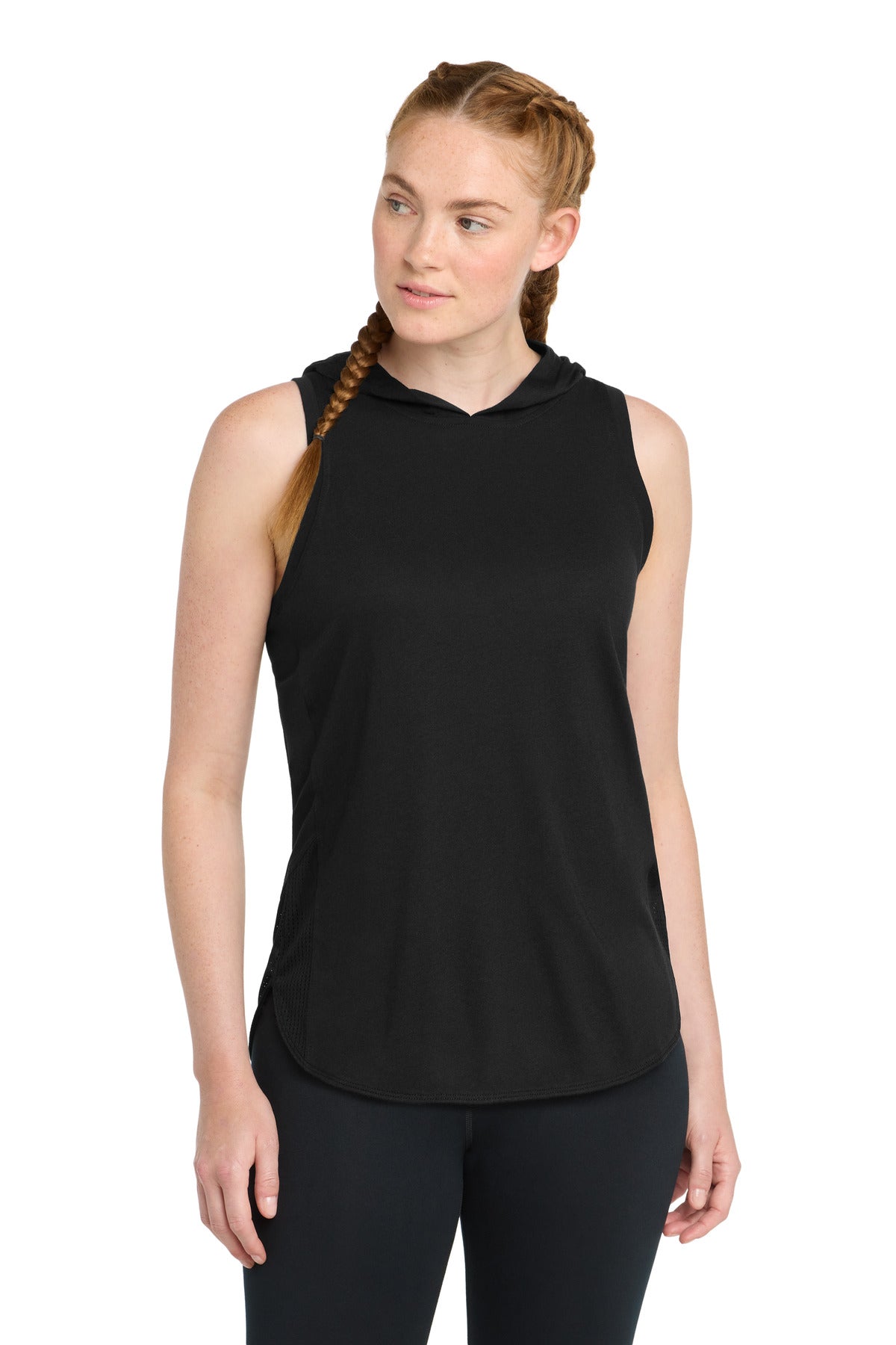 Sport-Tek ® Women's PosiCharge ® Tri-Blend Wicking Draft Hoodie Tank. LST410 - Sport-Tek LST410