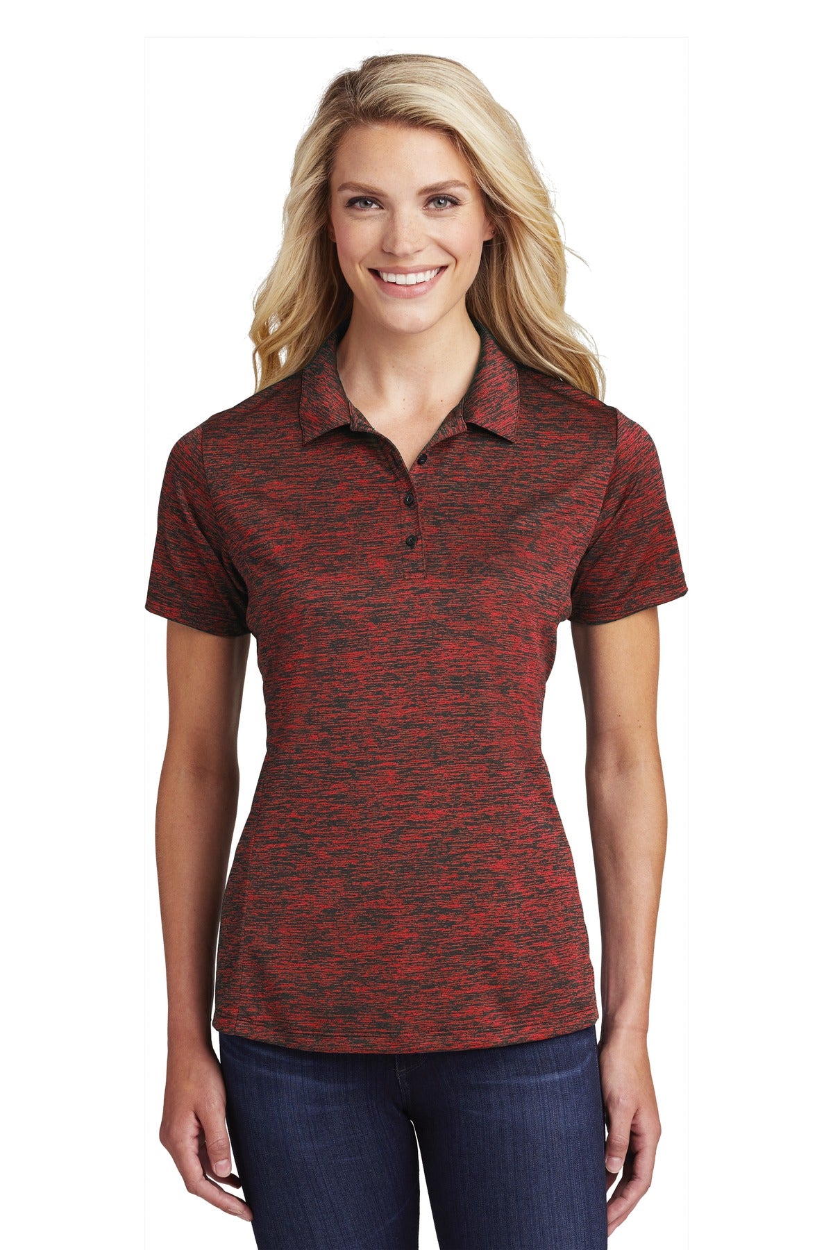 Sport-Tek ® Women's PosiCharge ® Electric Heather Polo. LST590 - Sport-Tek LST590