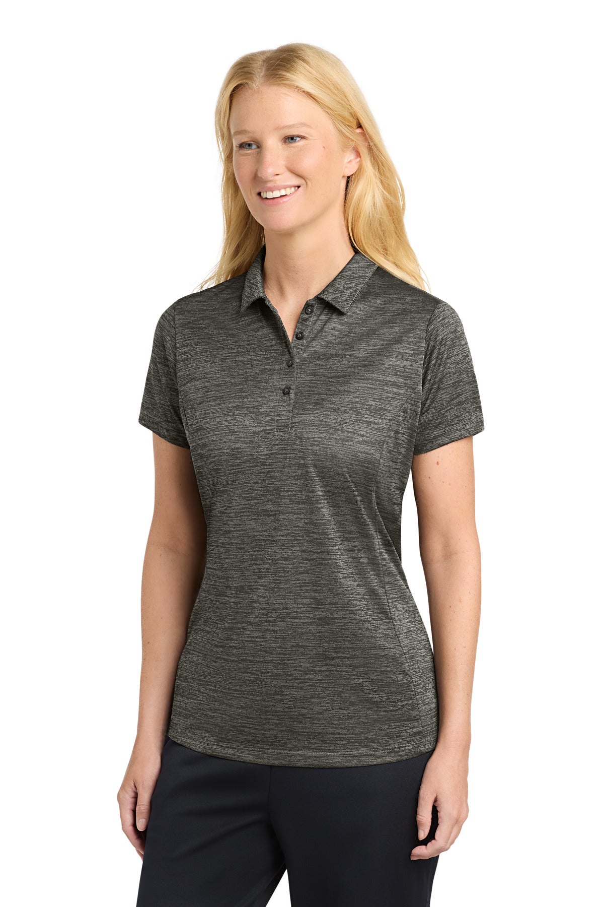 Sport-Tek ® Women's PosiCharge ® Electric Heather Polo. LST590 - Sport-Tek LST590