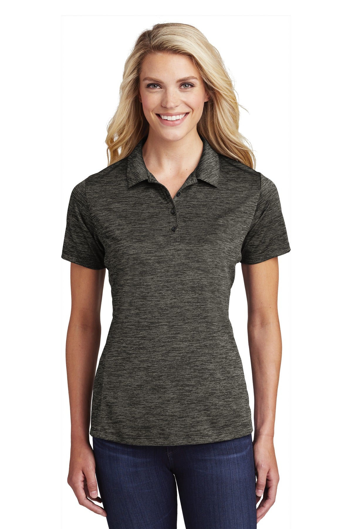 Sport-Tek ® Women's PosiCharge ® Electric Heather Polo. LST590 - Sport-Tek LST590
