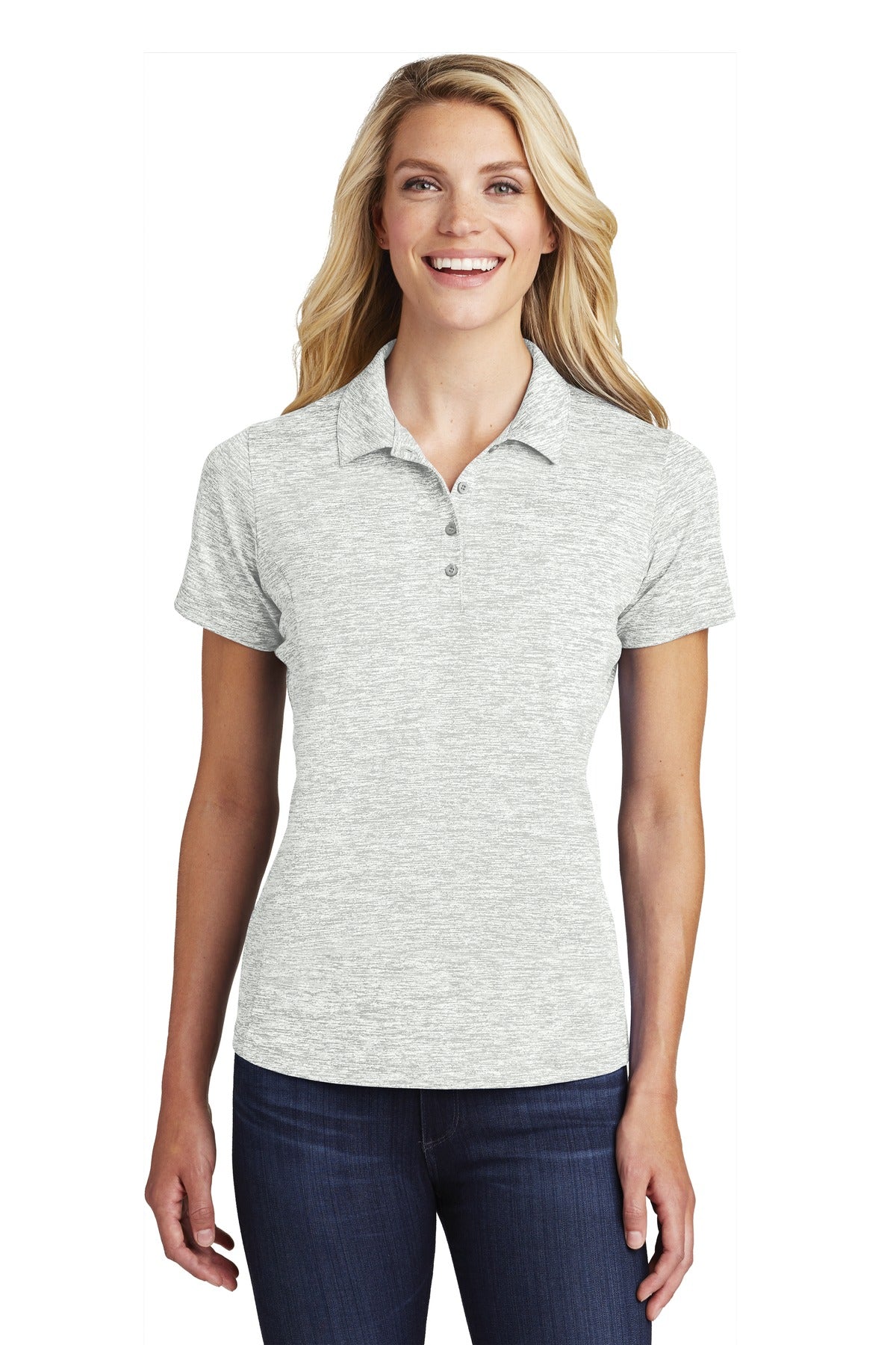 Sport-Tek ® Women's PosiCharge ® Electric Heather Polo. LST590 - Sport-Tek LST590