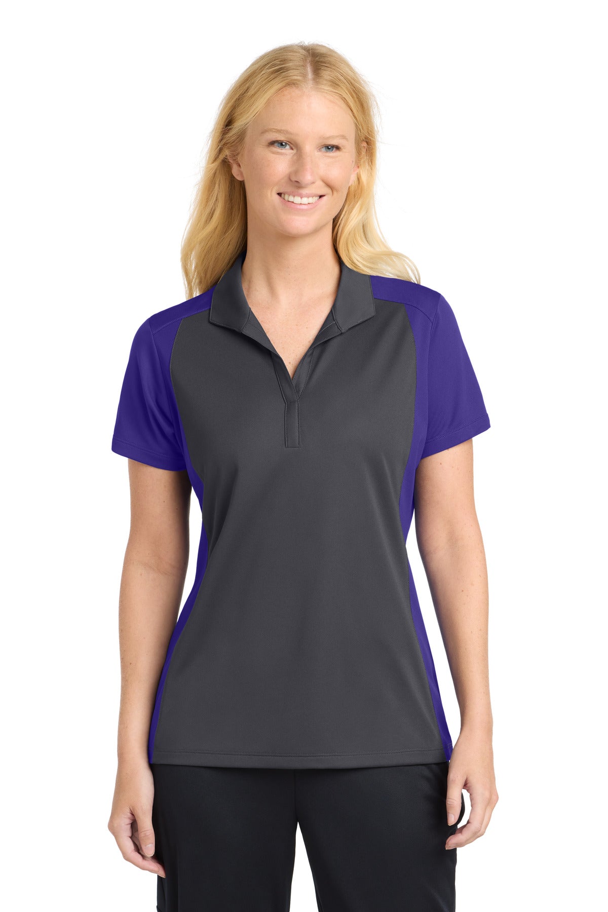 Sport-Tek LST652 Women's Colorblock Micropique Sport-Wick Polo