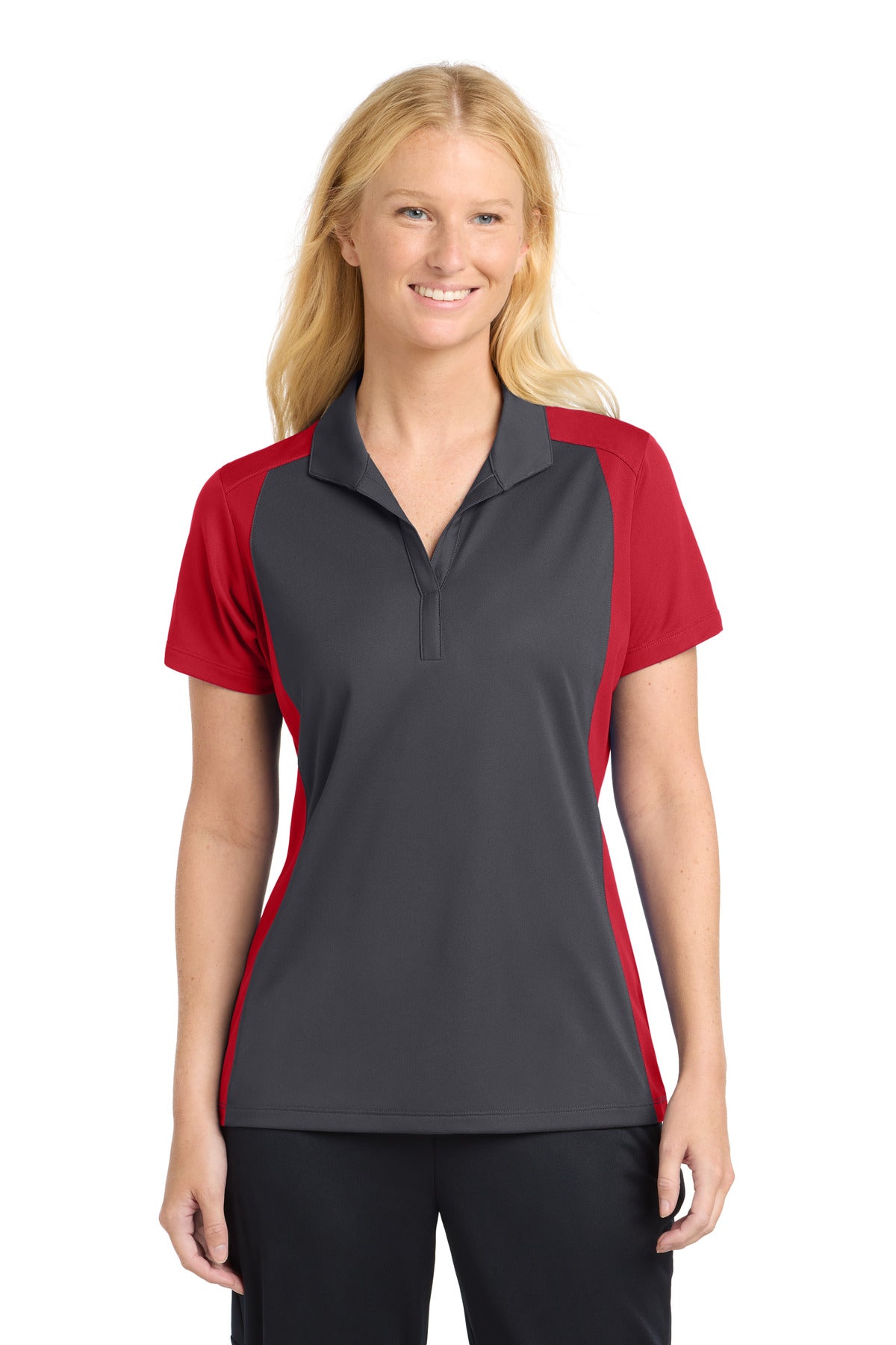 Sport-Tek LST652 Women's Colorblock Micropique Sport-Wick Polo
