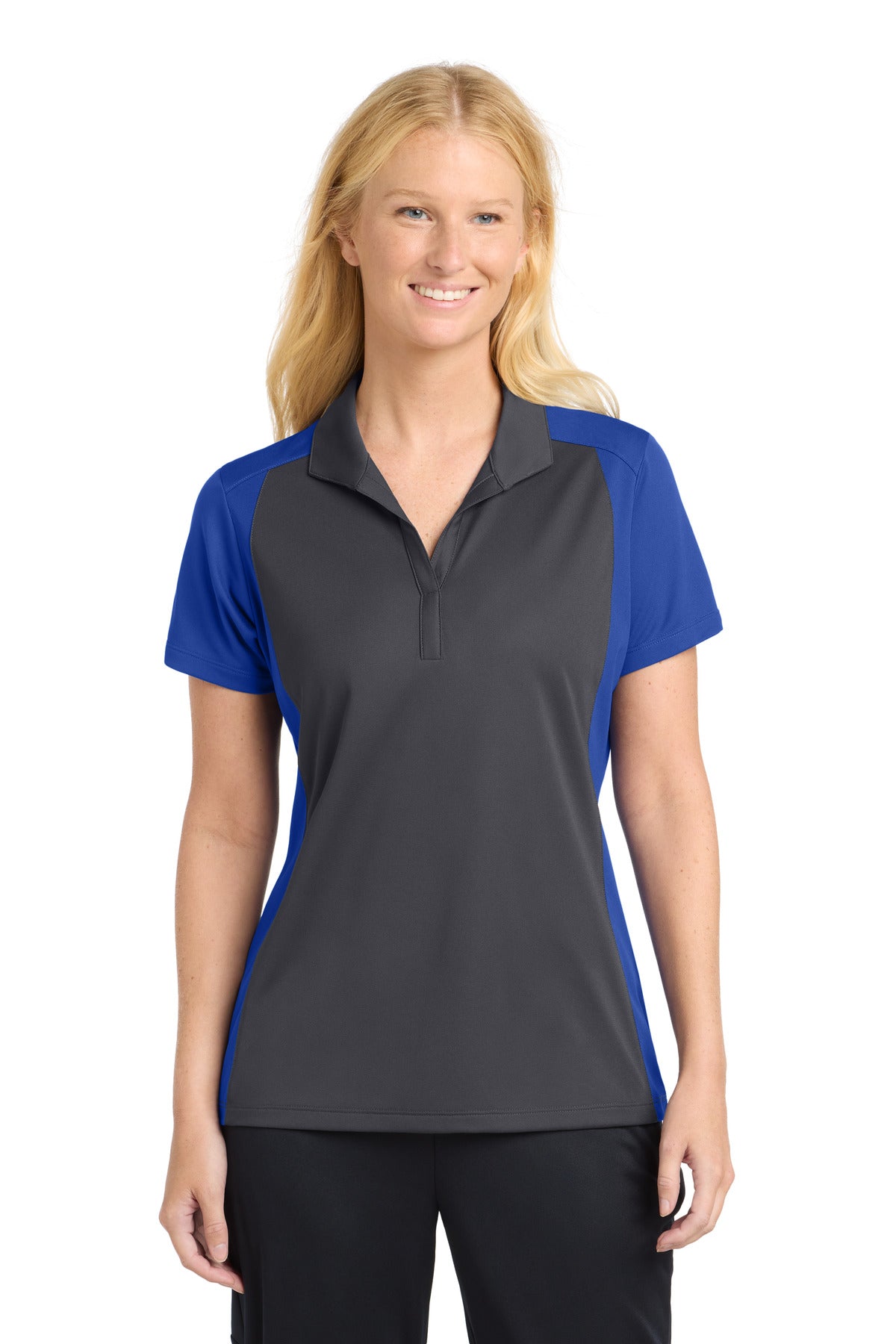 Sport-Tek LST652 Women's Colorblock Micropique Sport-Wick Polo