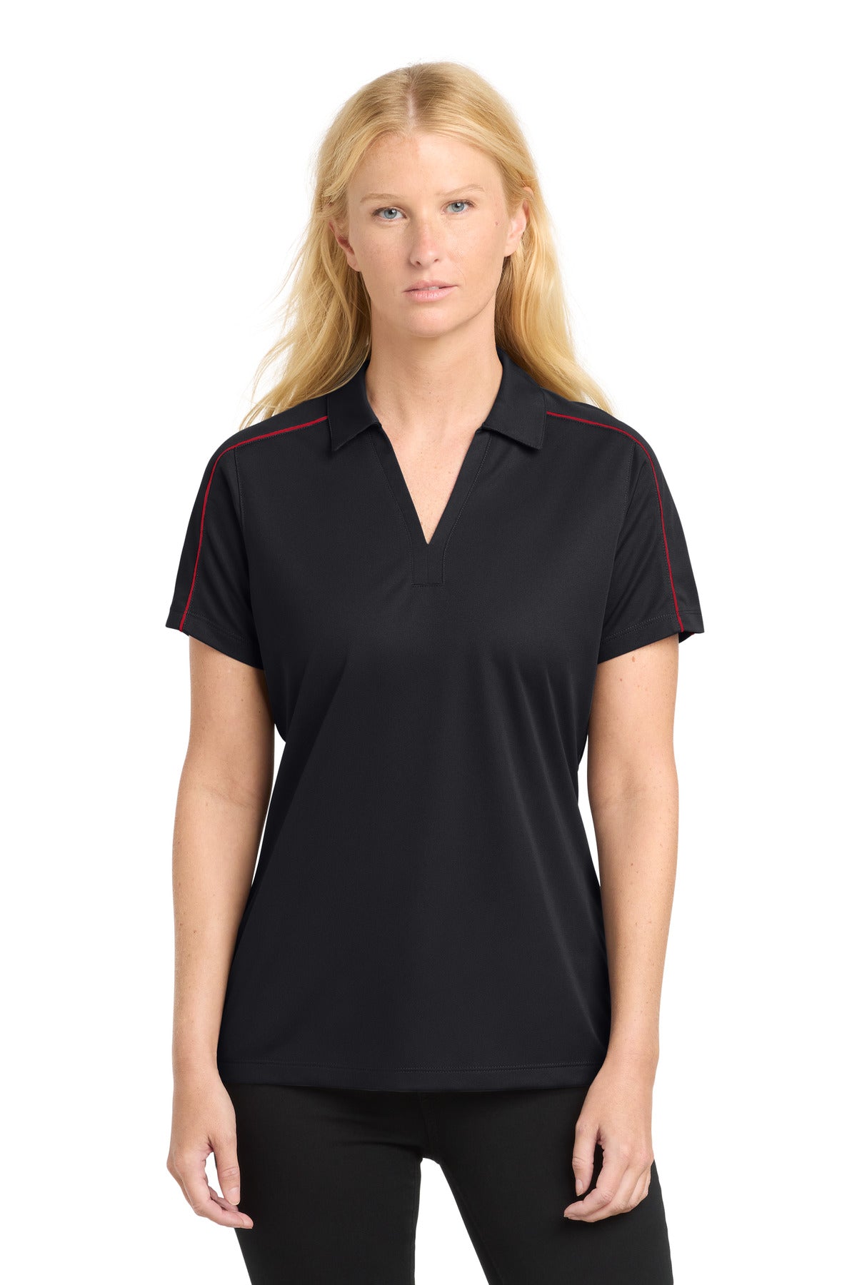 Sport-Tek ® Women's Micropique Sport-Wick ® Piped Polo. LST653 - Sport-Tek LST653