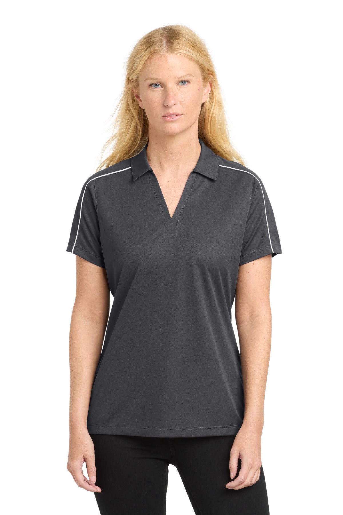 Sport-Tek ® Women's Micropique Sport-Wick ® Piped Polo. LST653 - Sport-Tek LST653