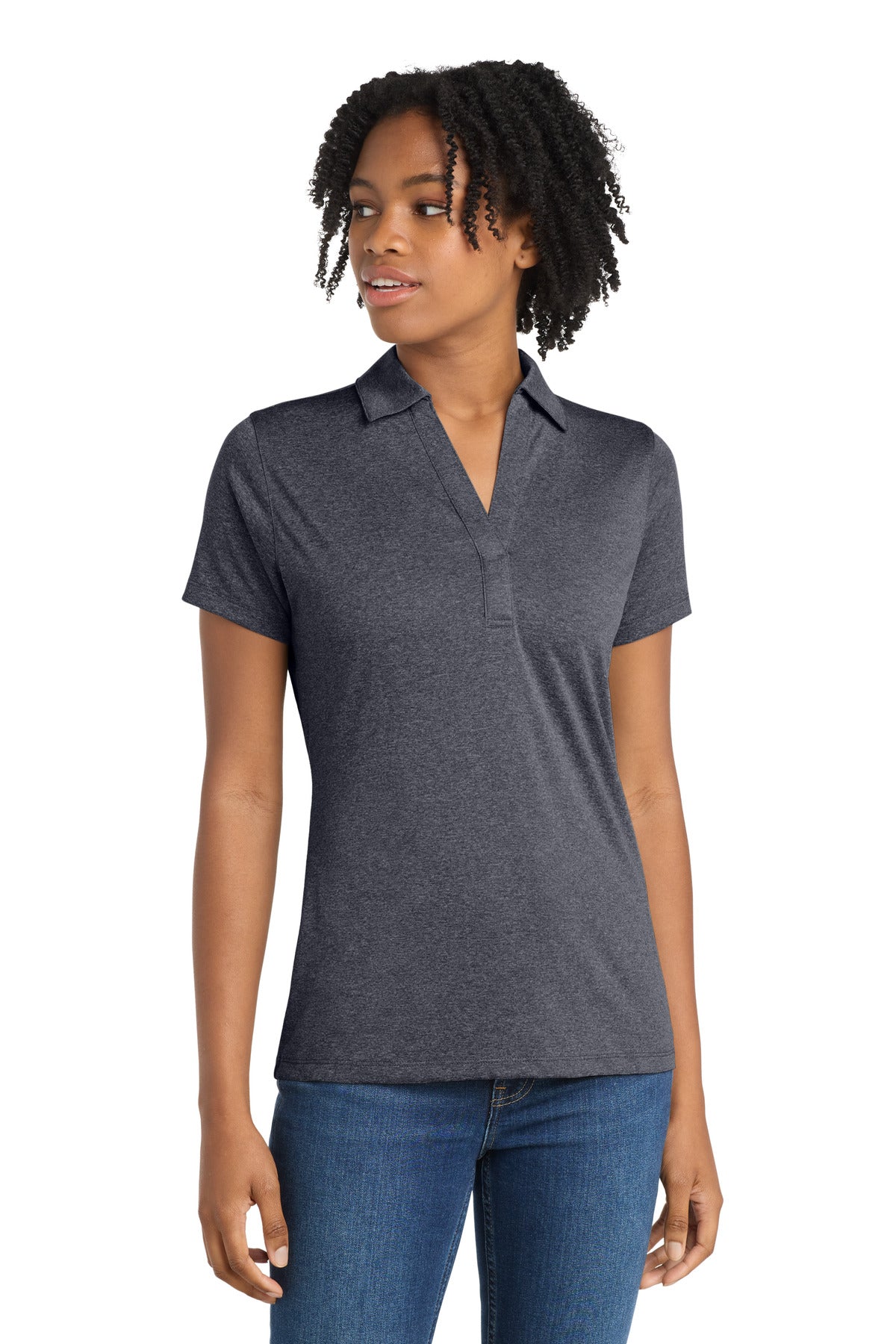 Sport-Tek LST660 Women's Heather Contender Polo