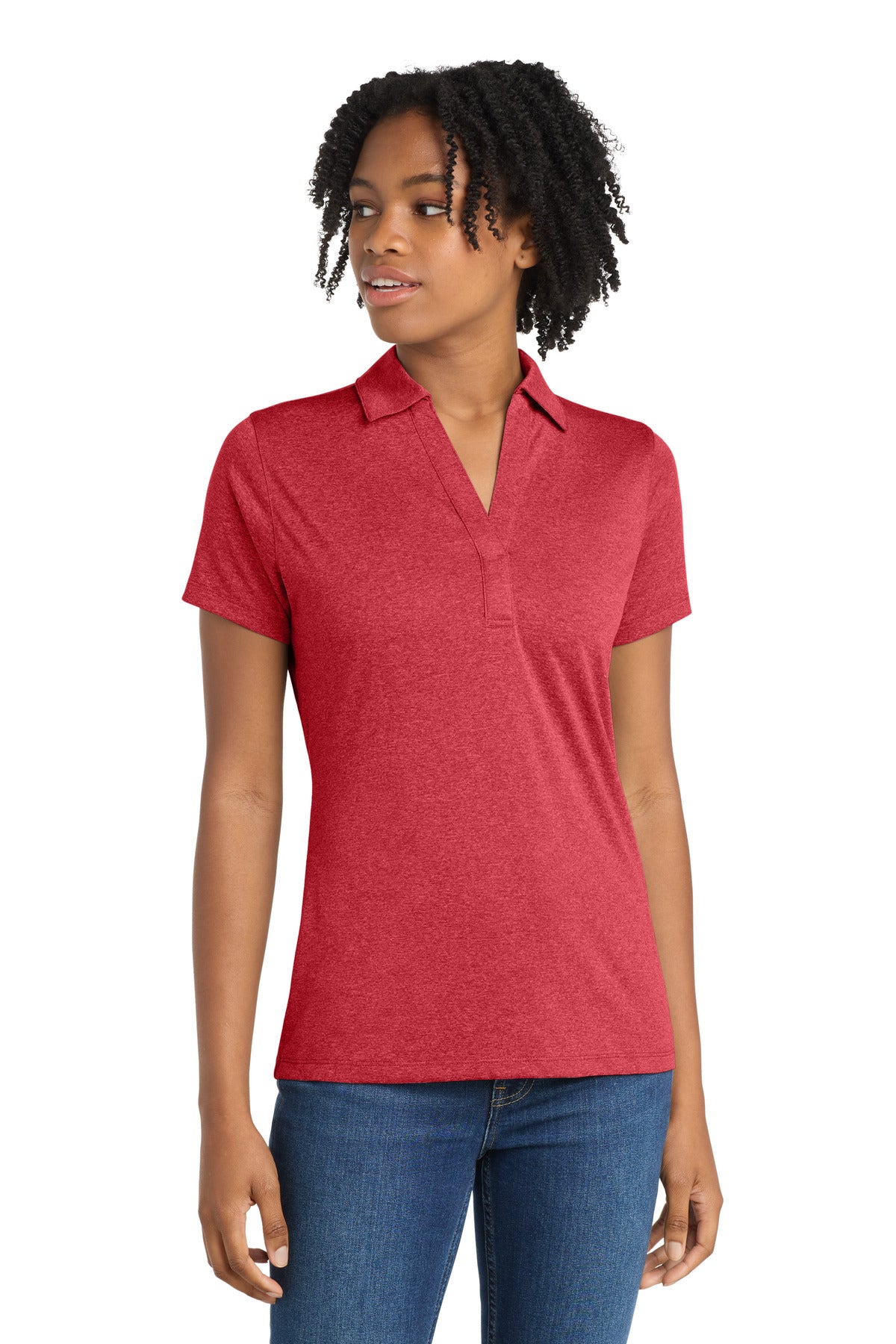 Sport-Tek LST660 Women's Heather Contender Polo