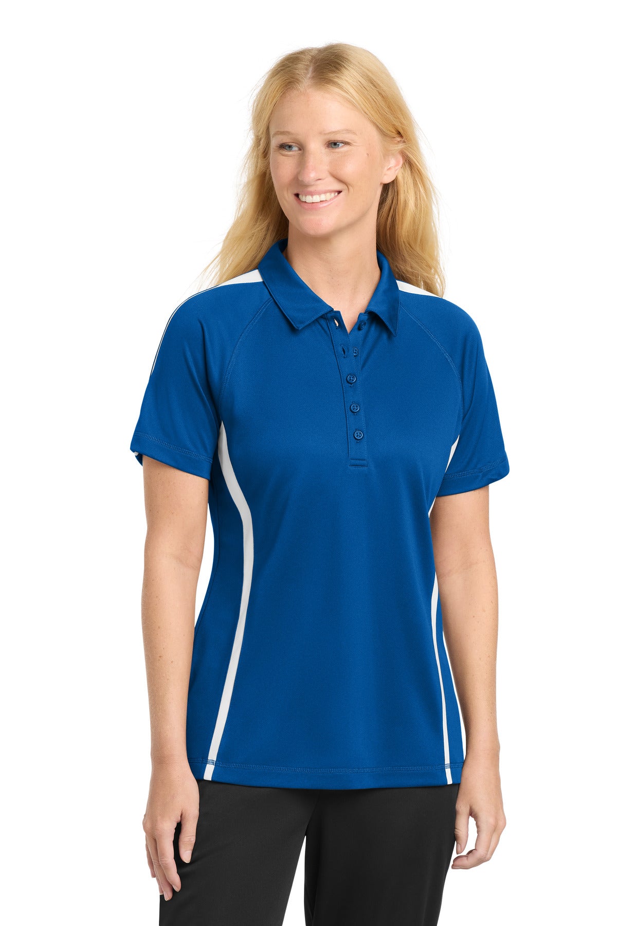Sport-Tek ® Women's PosiCharge ® Micro-Mesh Colorblock Polo. LST685 - Sport-Tek LST685