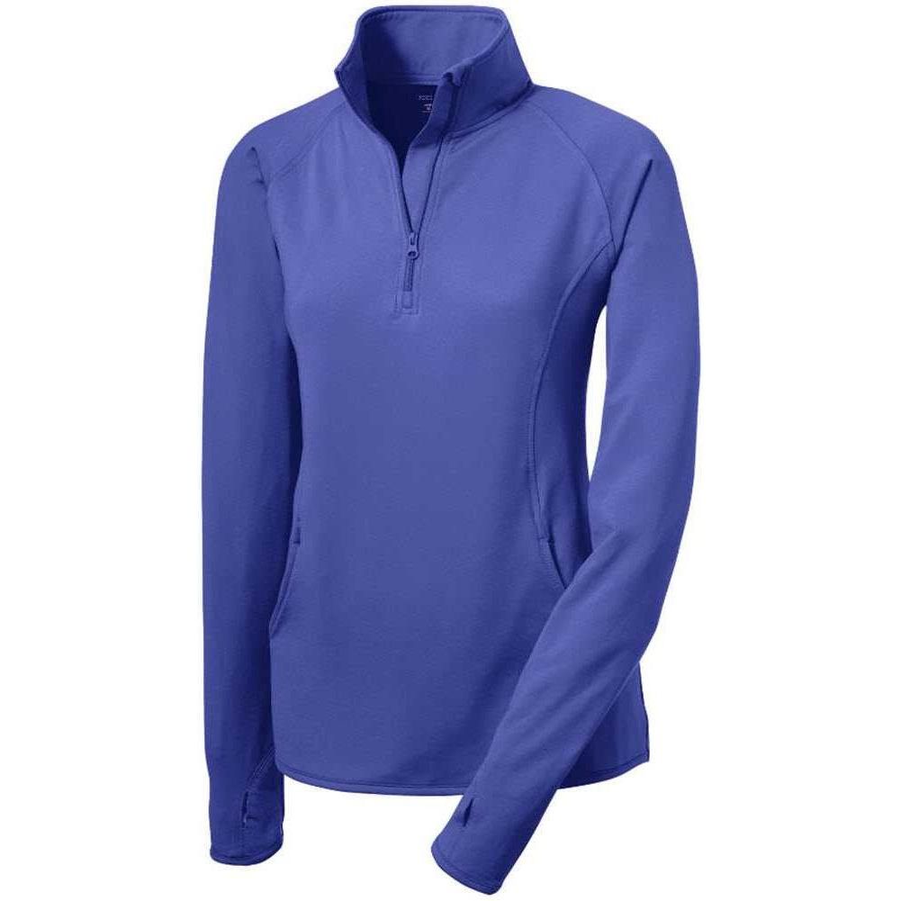 Ladies Sport-Wick Stretch 1/4-Zip Pullover DRI-EQUIP Iris Purple X-Small