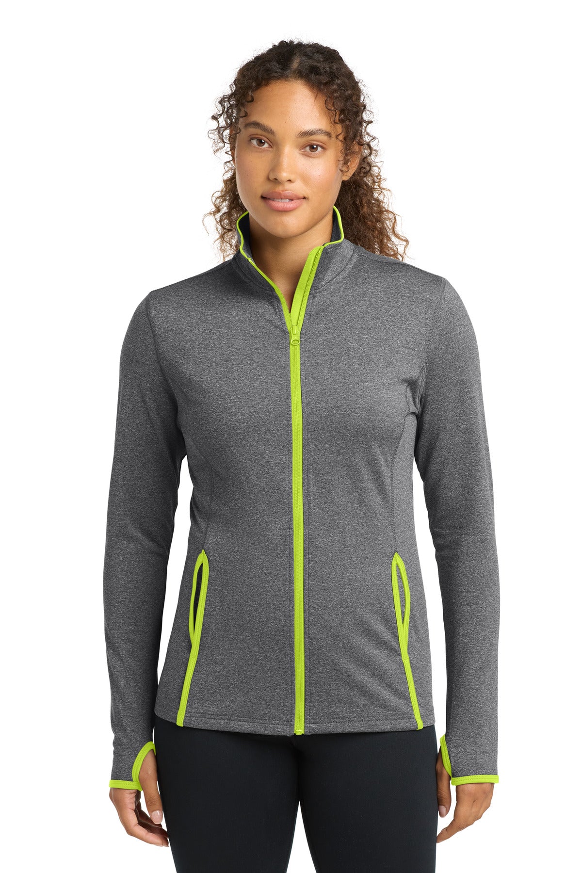 Sport-Tek LST853 Women's Sport-Wick Stretch Contrast Full-Zip Jacket