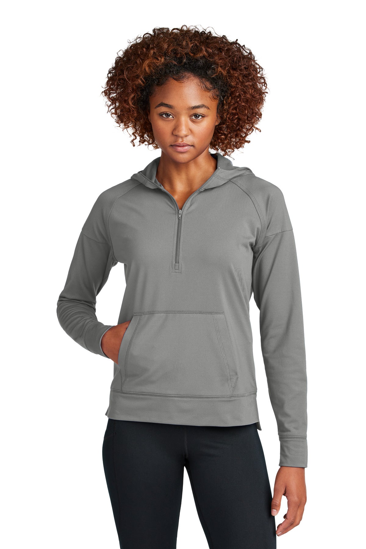 Sport-Tek LST856 Women's Sport-Wick Stretch 1/2-Zip Hoodie