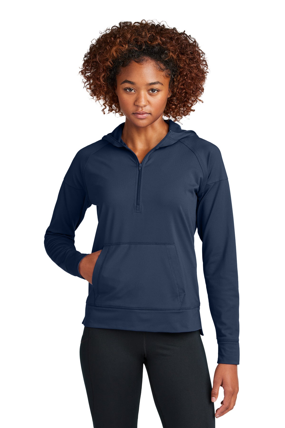 Sport-Tek LST856 Women's Sport-Wick Stretch 1/2-Zip Hoodie