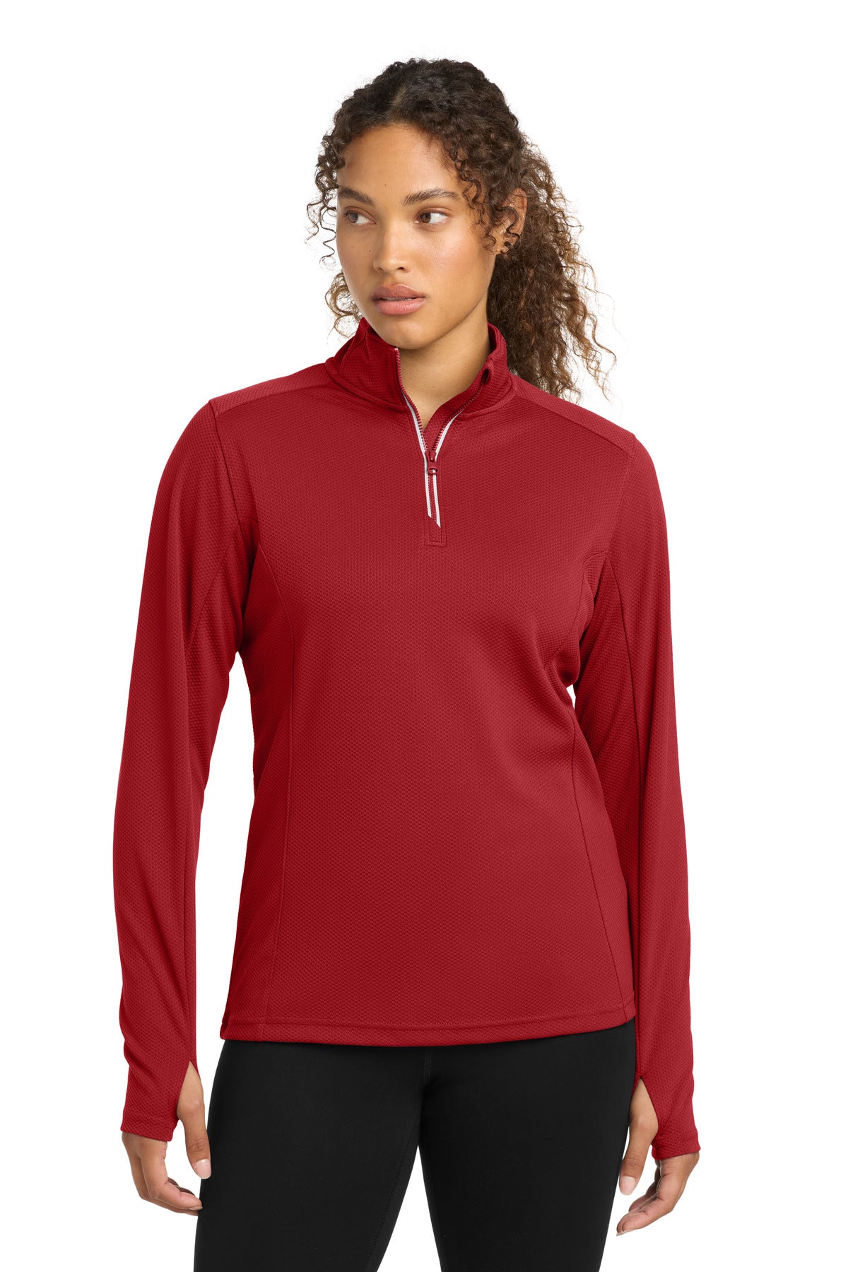 Sport-Tek ® Women's Sport-Wick ® Textured 1/4-Zip Pullover. LST860 - Sport-Tek LST860